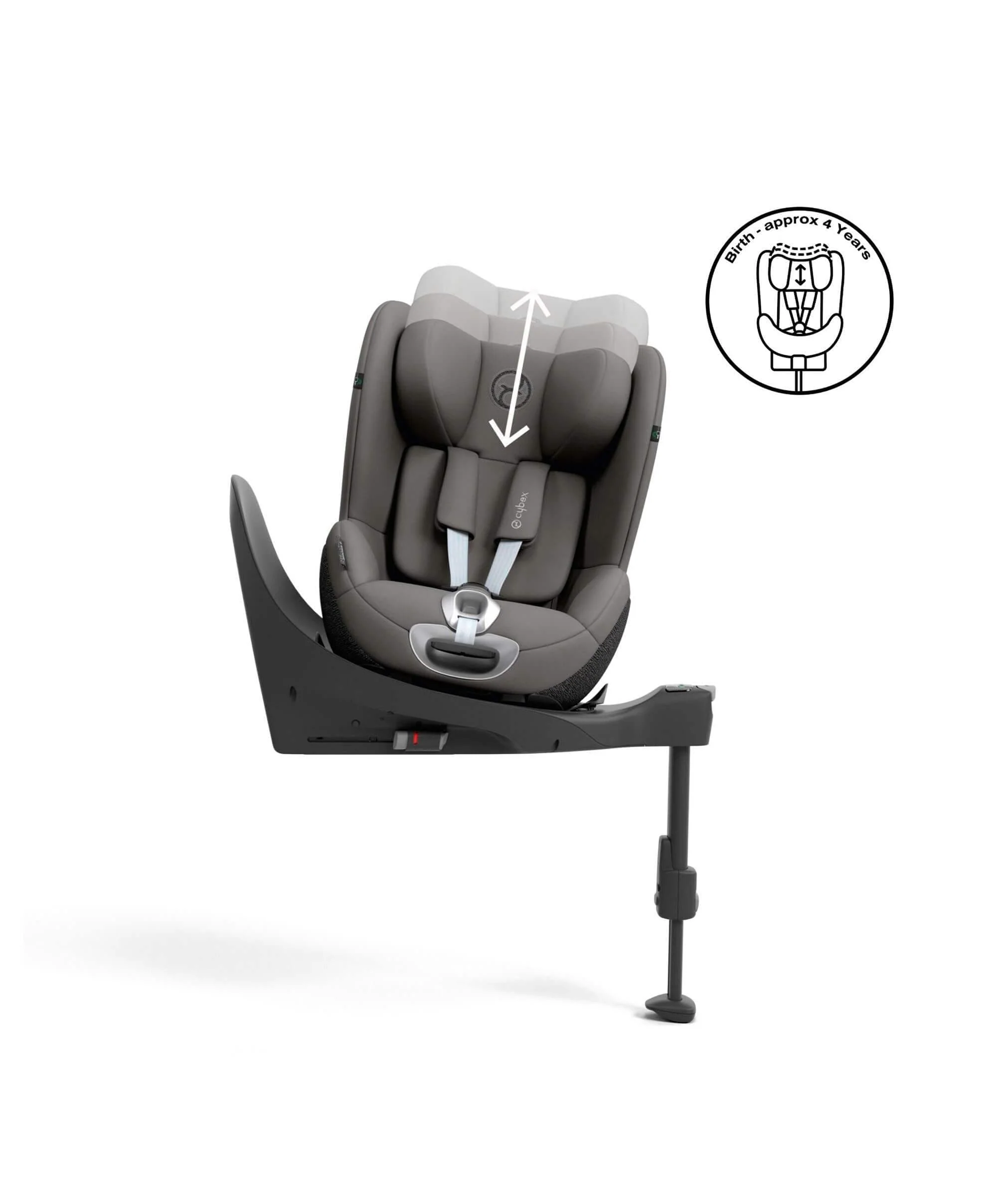 CYBEX Sirona T i-Size 360° Rotating Toddler Car Seat - Mirage Grey - Image 5