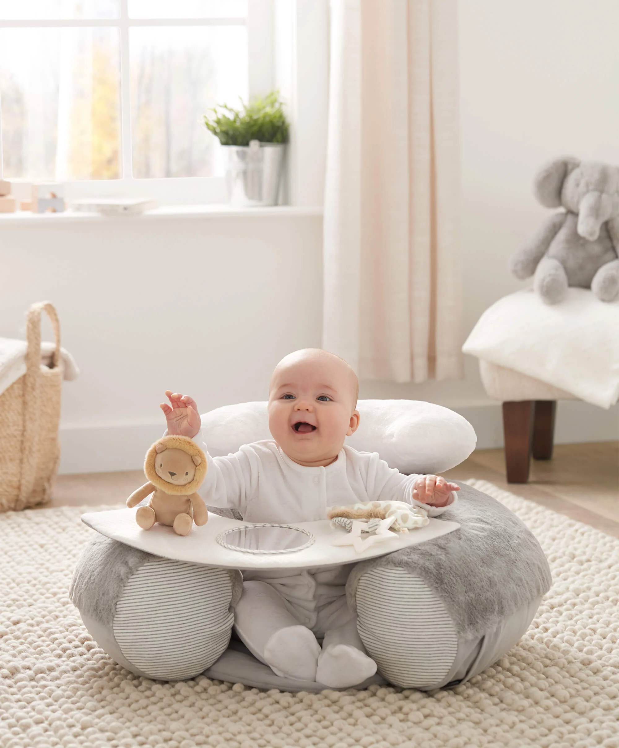 Sit & Play Baby Floor Seat - Welcome to the World Elephant - Image 2