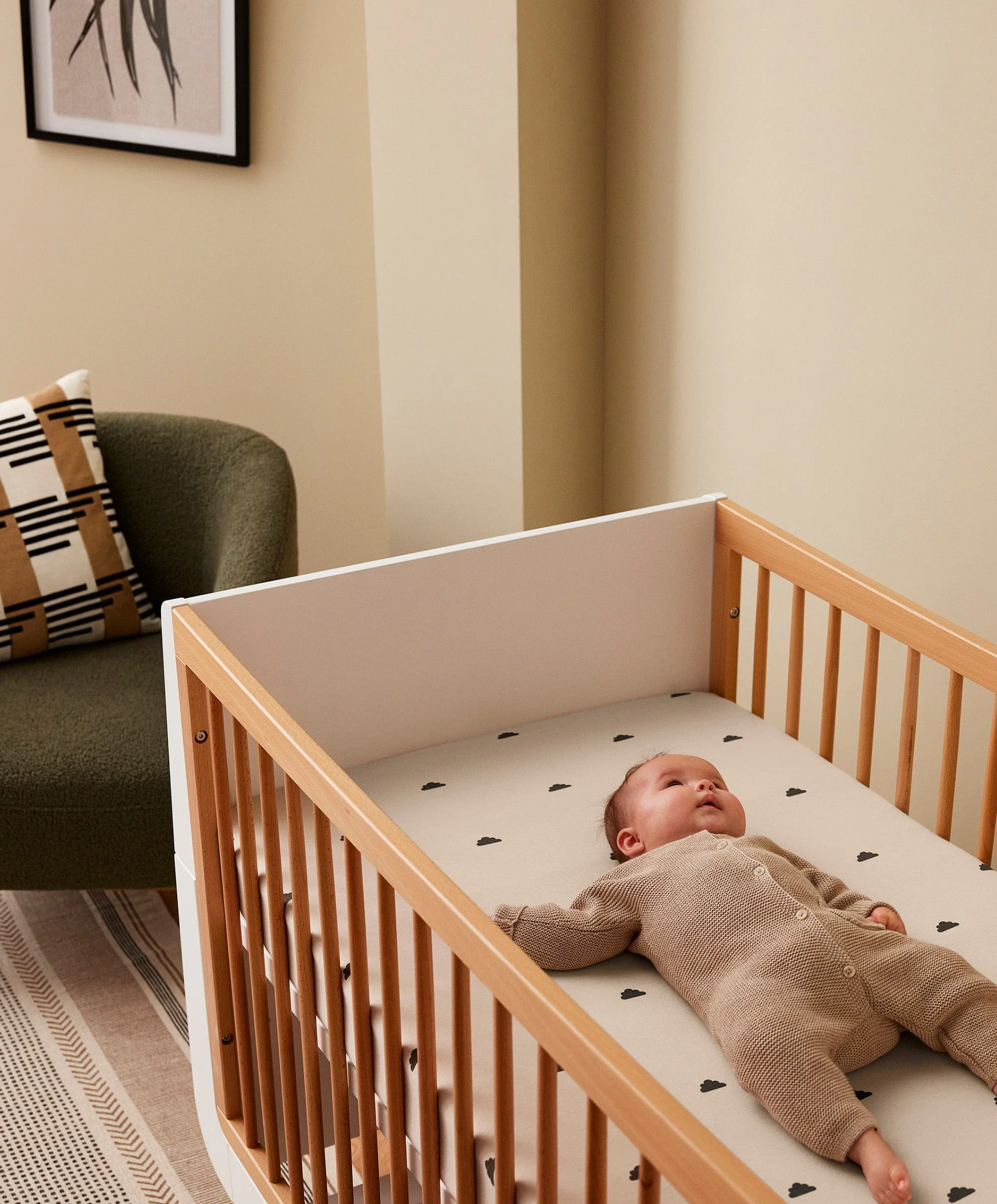 Snuz Twin Pack Cot & Cotbed Sheets - Sand Cloud - Image 3