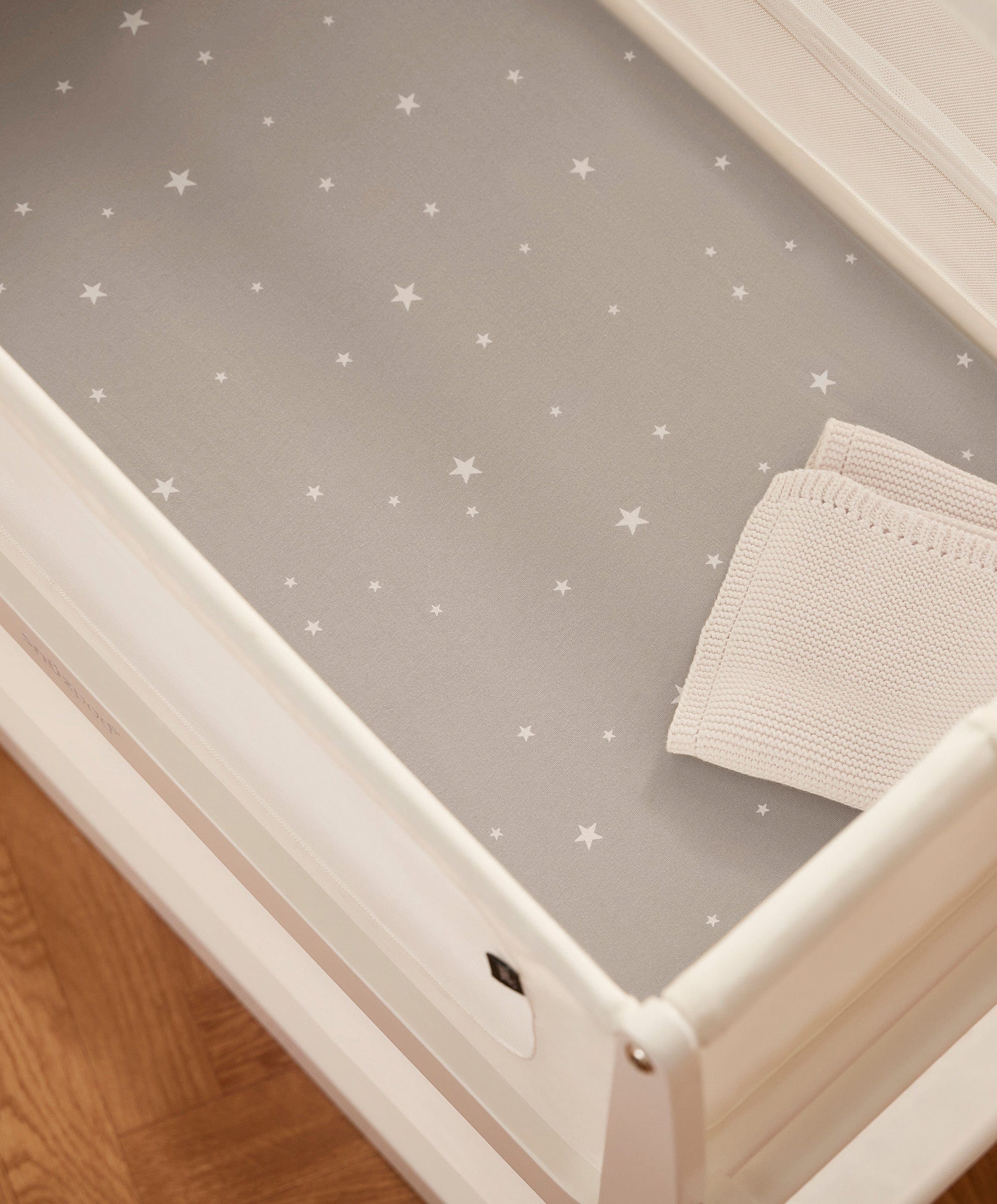 Snuz Twin Pack Crib Sheets - Grey Star - Image 3