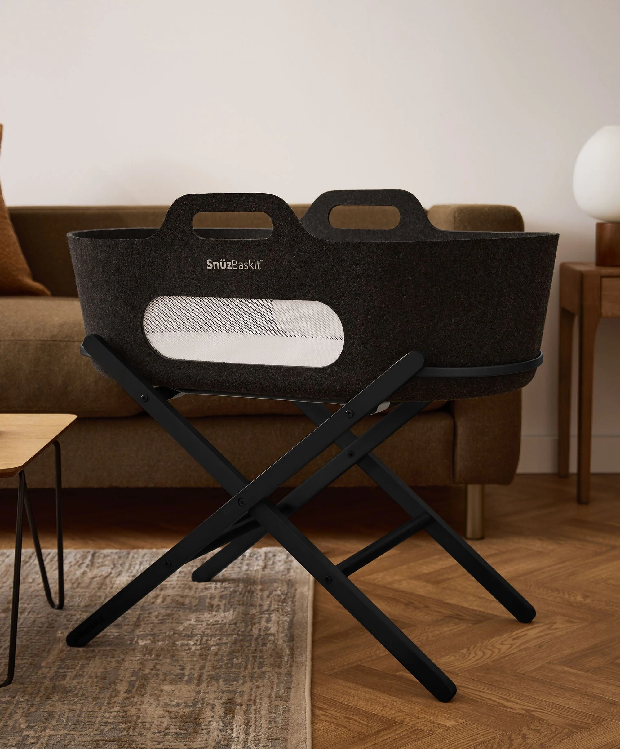 SnuzBaskit Moses Basket & Stand - Graphite - Image 3