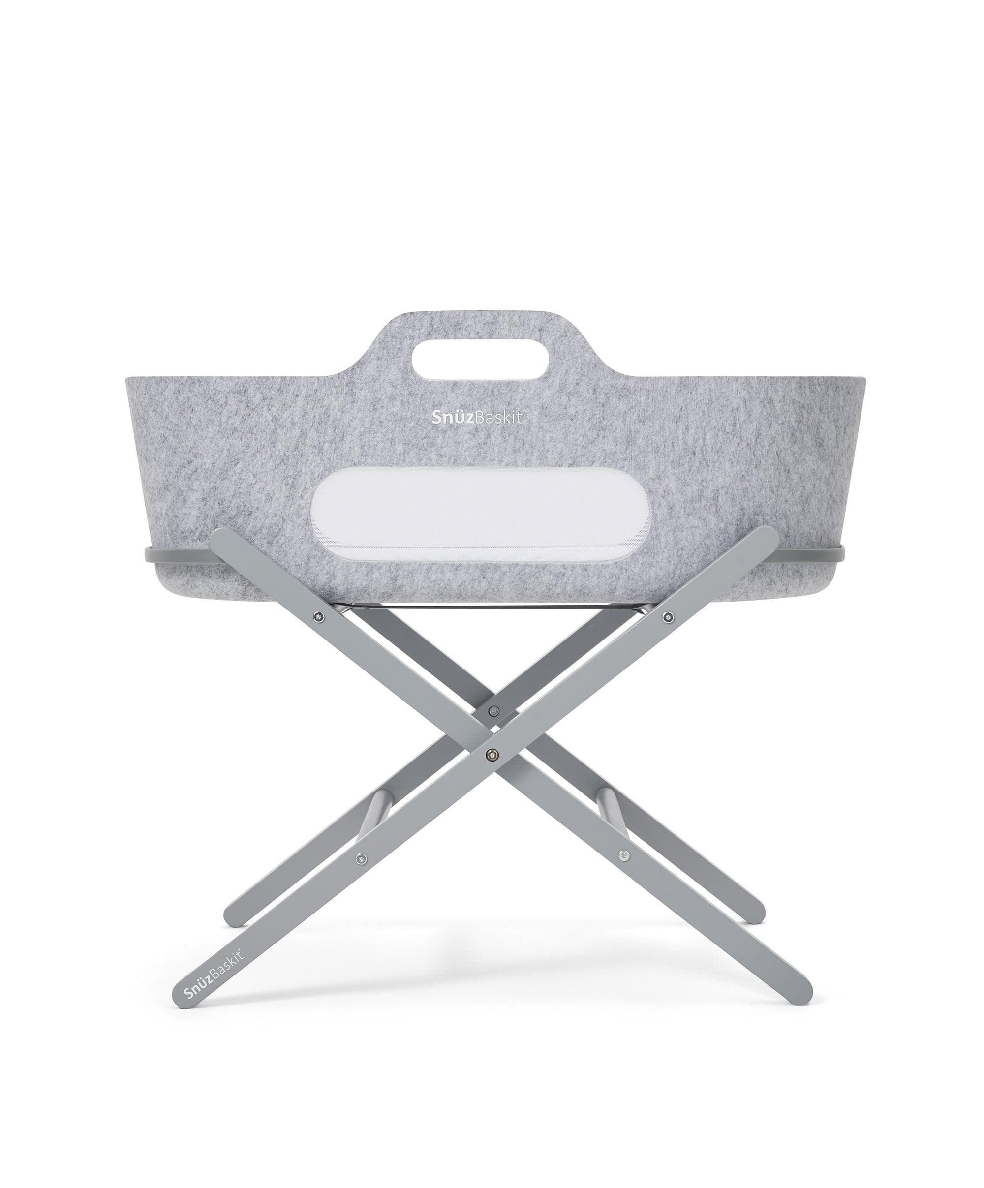 SnuzBaskit Moses Basket & Stand - Light Grey/Dove - Image 7