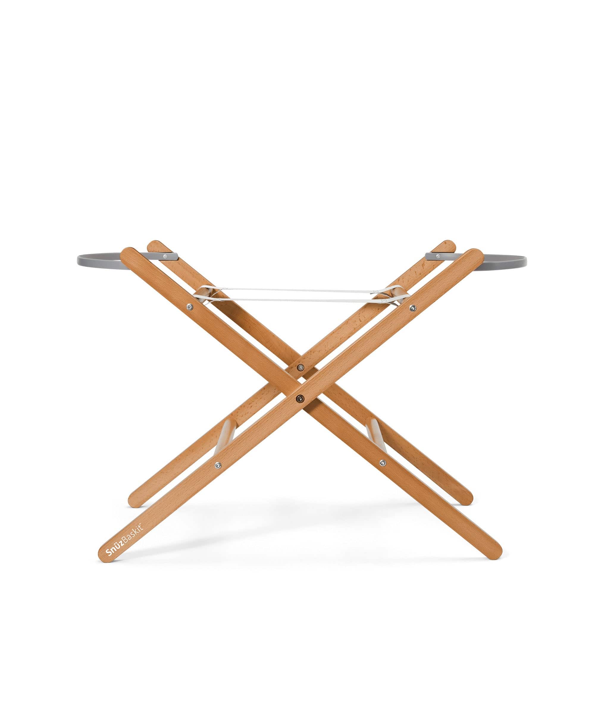 SnuzBaskit Moses Basket & Stand - Light Grey/ Natural - Image 19