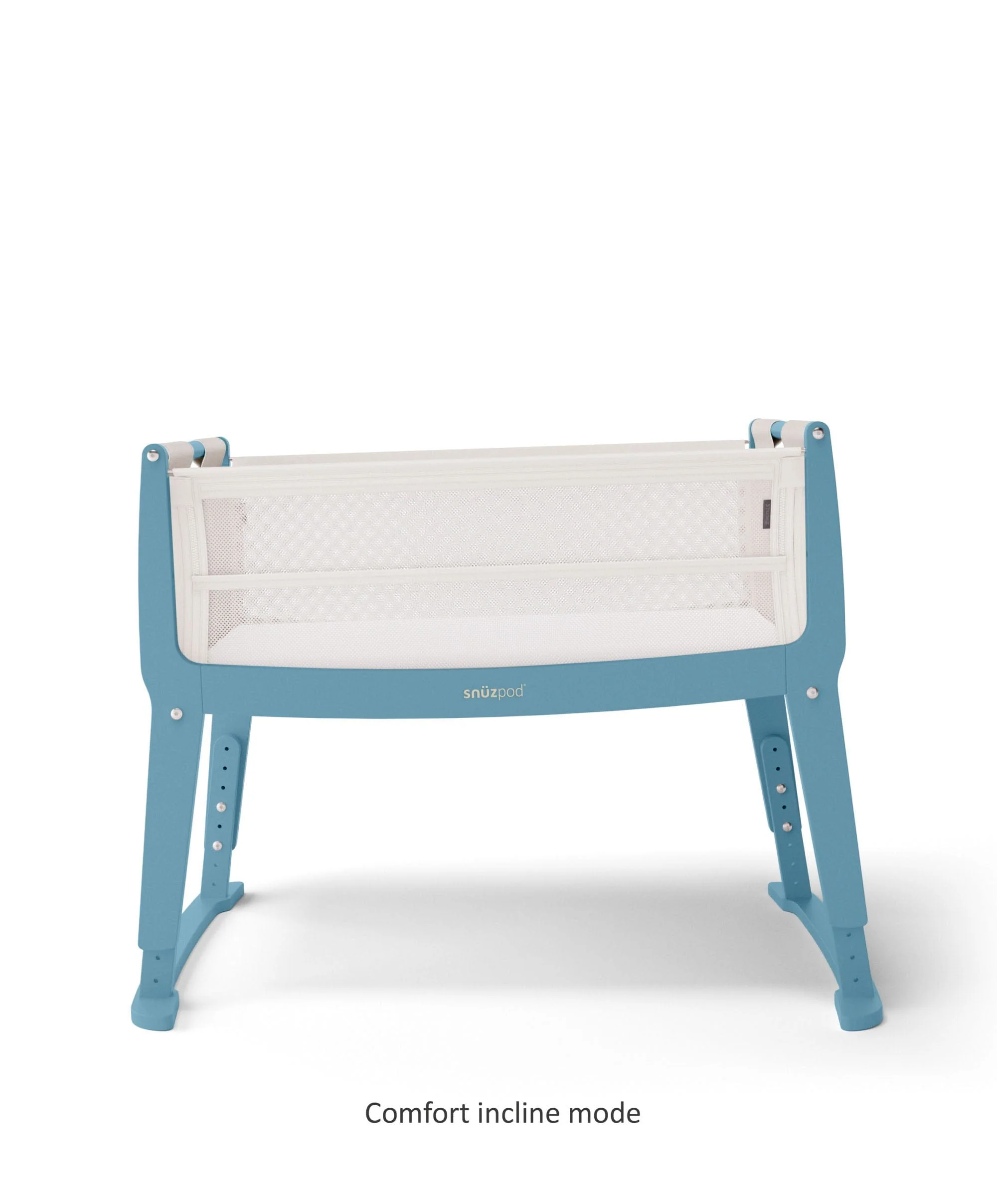 SnuzPod Studio Bedside Crib – Santorini Sky Blue - Image 7