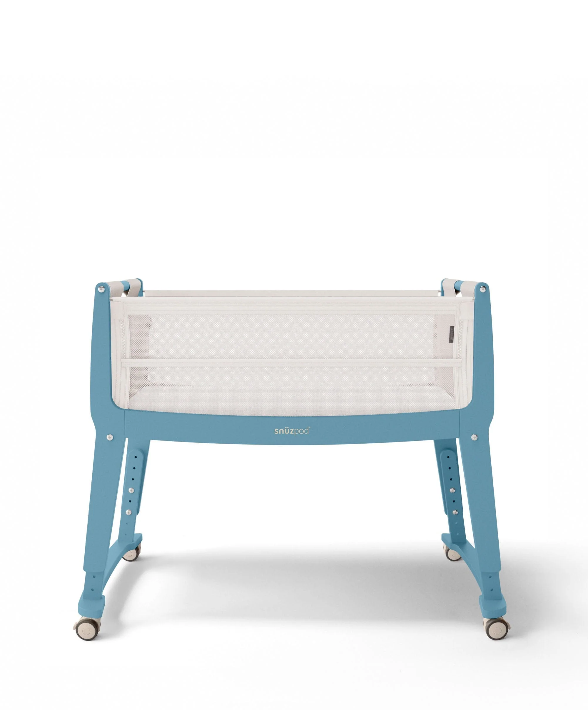 SnuzPod Studio Bedside Crib – Santorini Sky Blue - Image 8