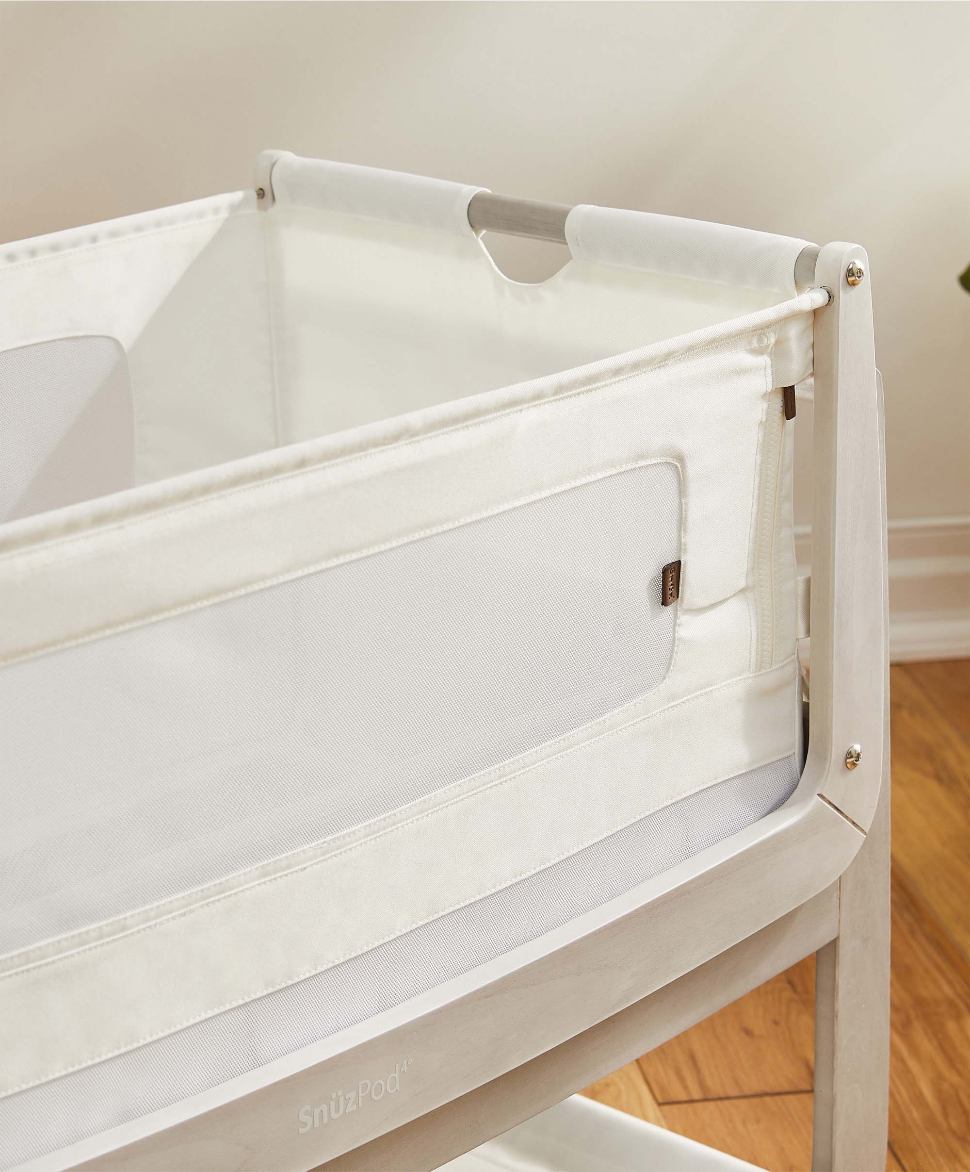 SnuzPod4 Bedside Crib - Silver Birch - Image 3
