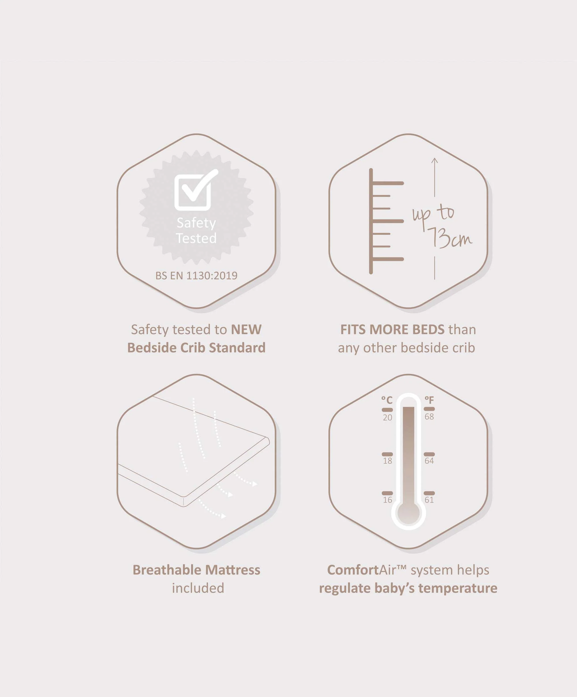 SnuzPod4 Bedside Crib - Silver Birch - Image 6