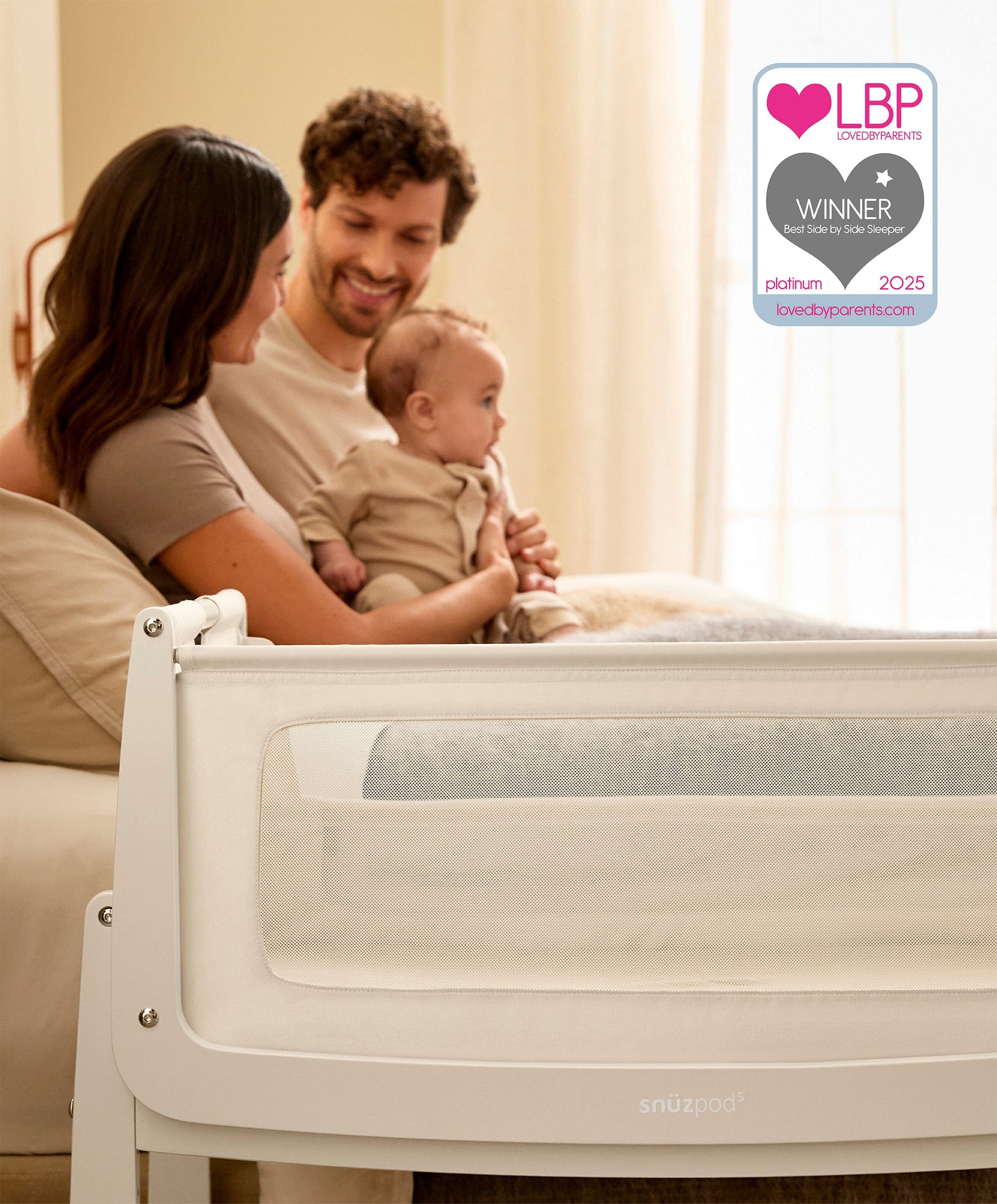 SnuzPod 5 Bedside Crib - Cashmere - Image 2