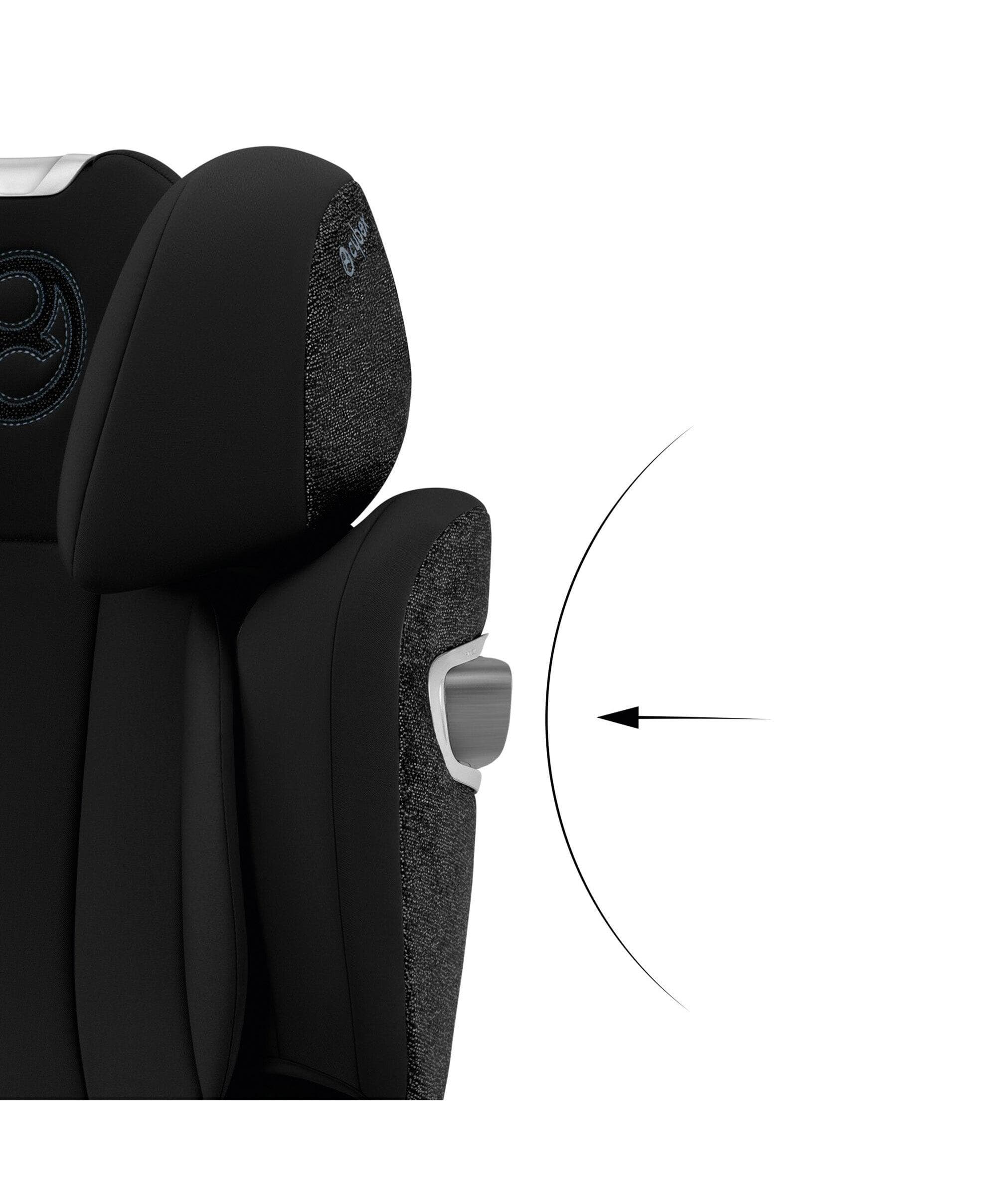 Cybex Solution T i-Fix High-back Booster Car Seat in Moon Black - Image 7