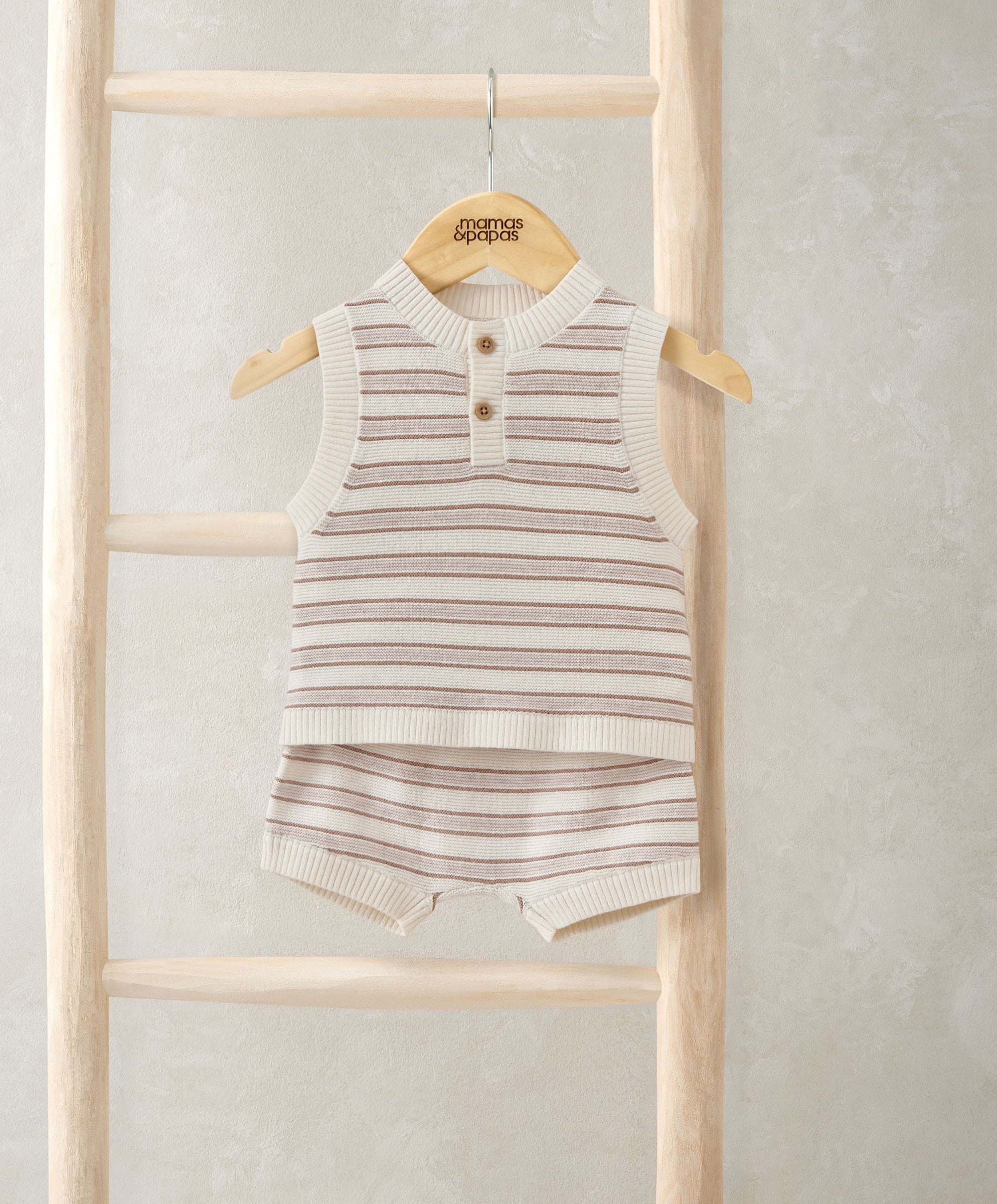 Stripe Knitted Top & Shorts