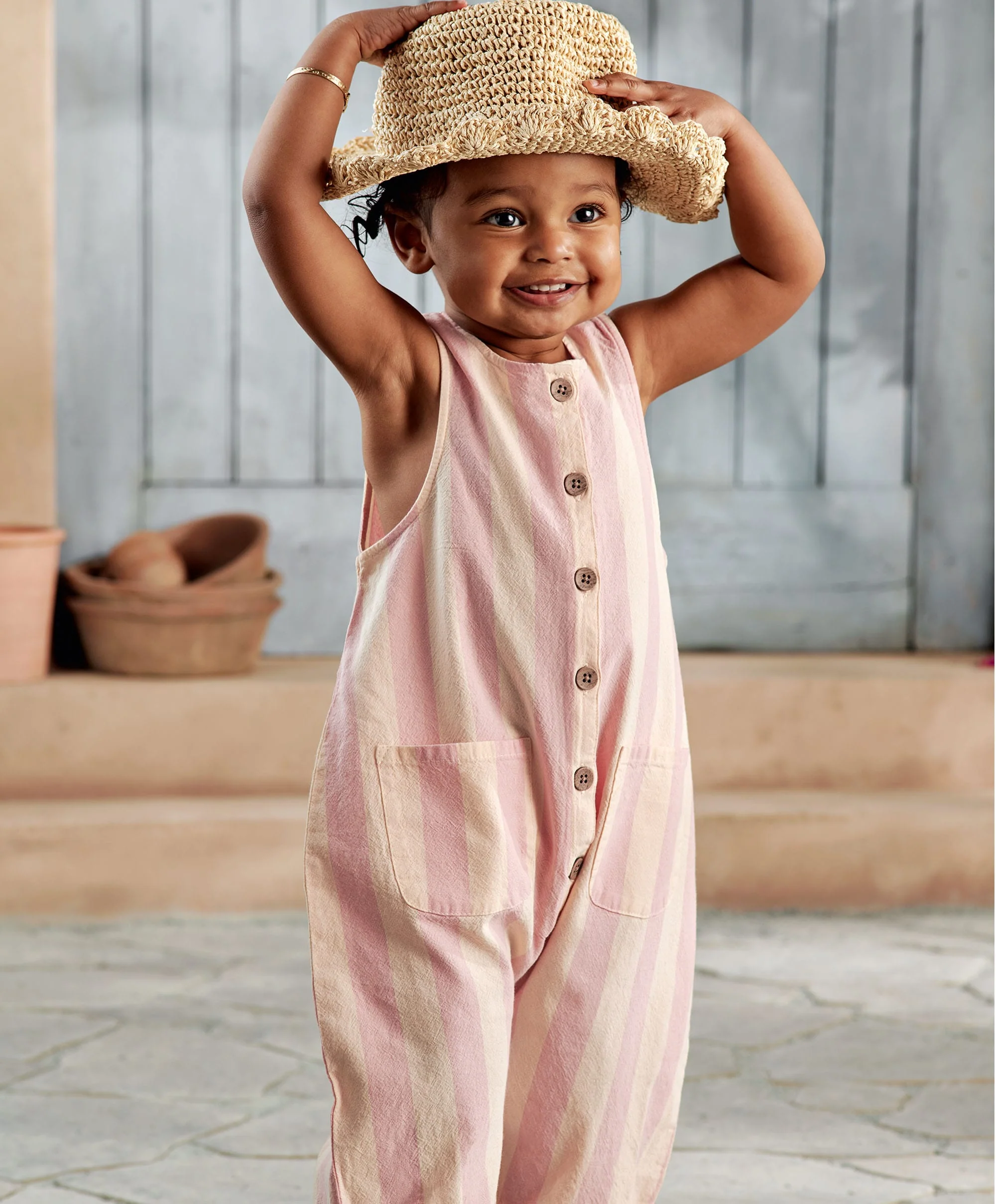 Pink Striped Romper - Image 4