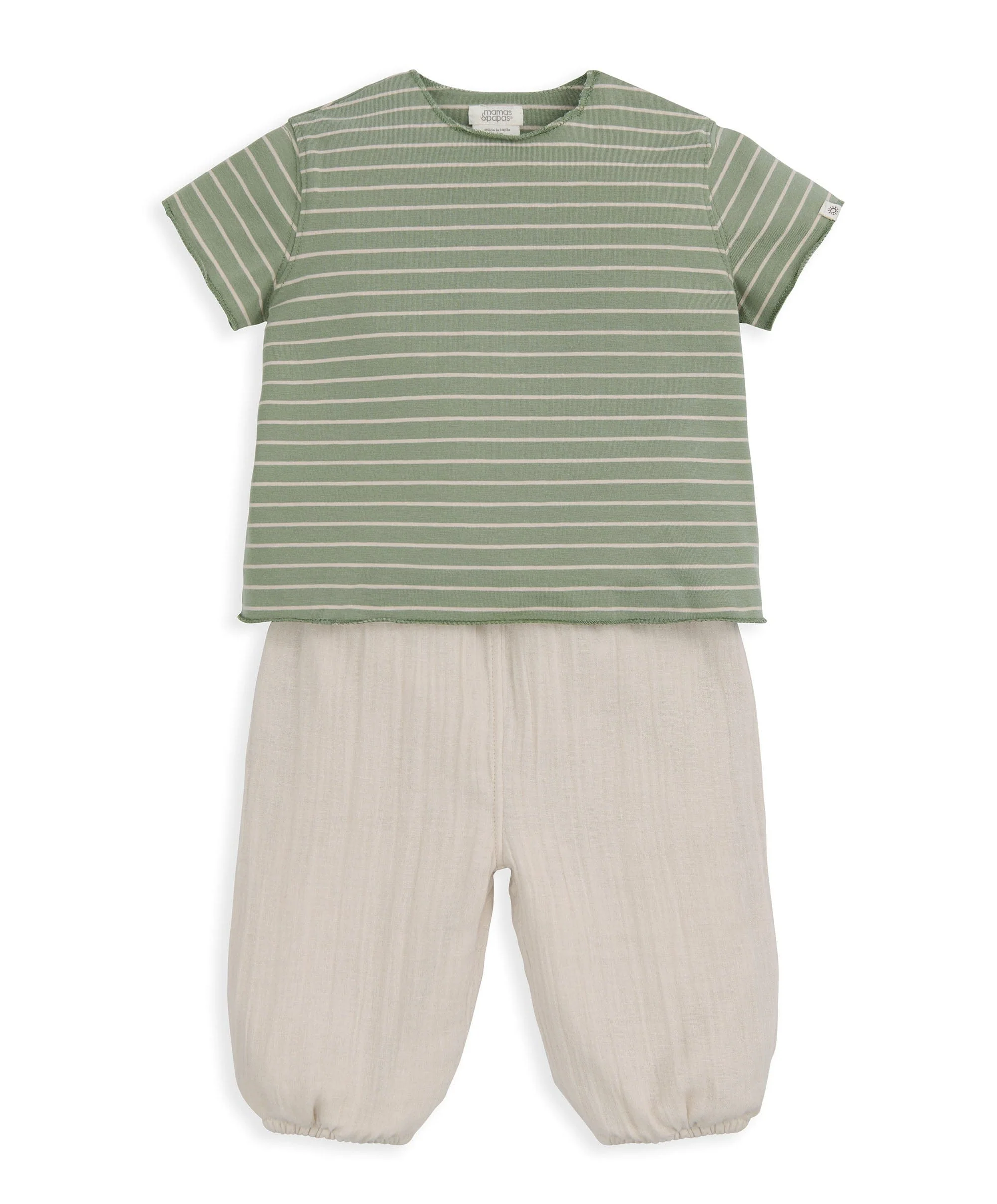 Striped T-Shirt andTrouser Outfit Set - Image 2