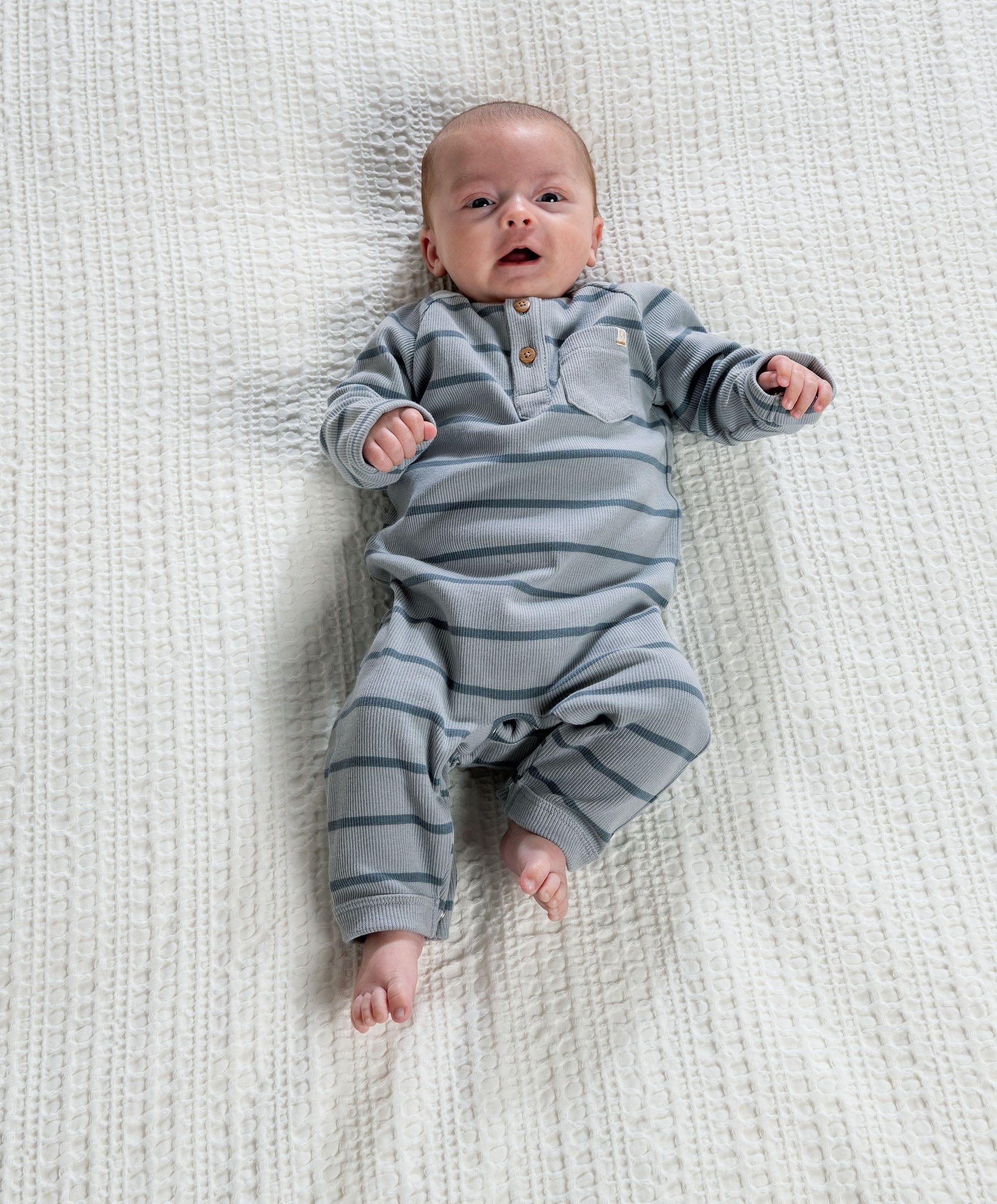 Striped Romper – Blue - Image 2