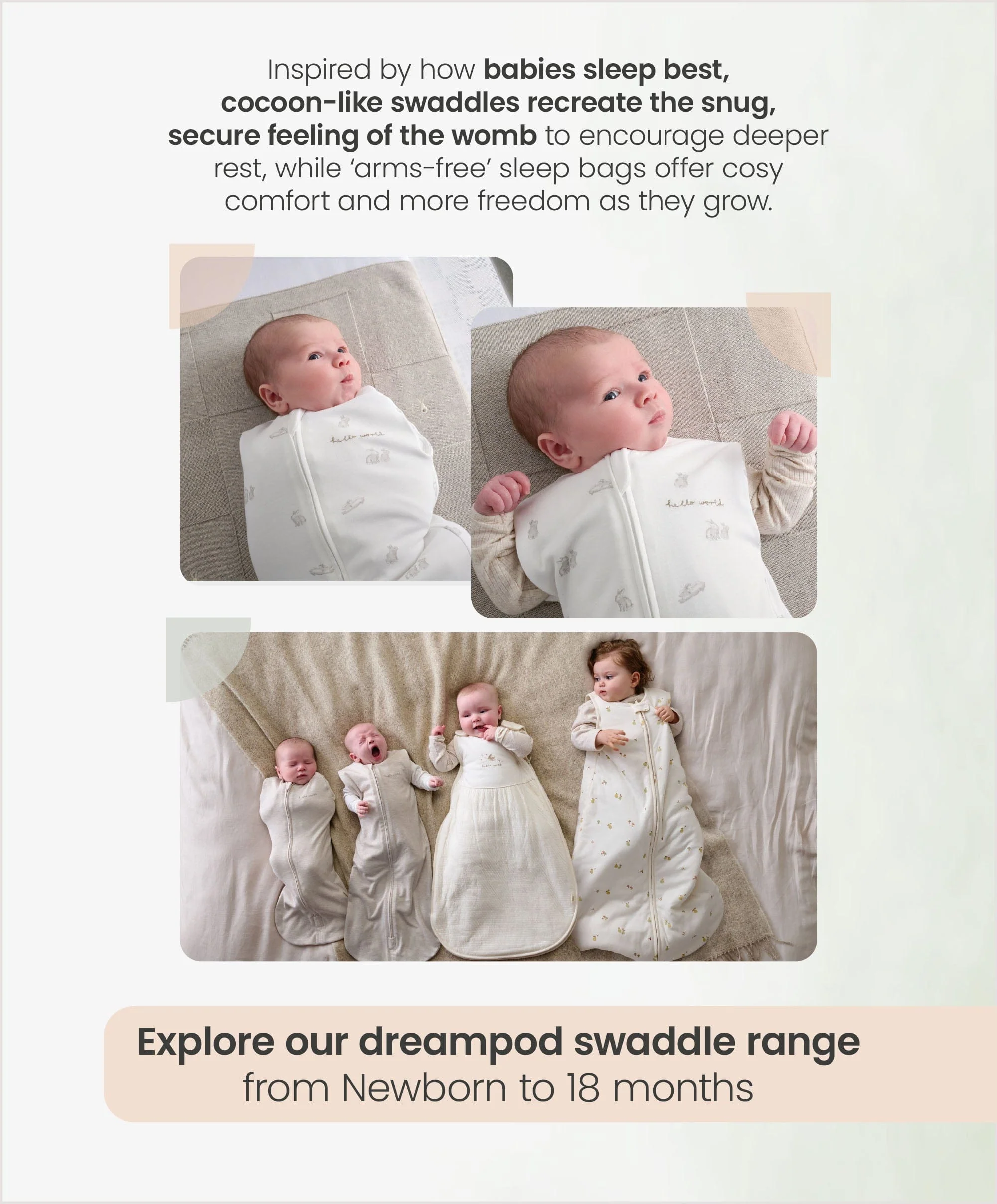 Dreampod Swaddle (1.0 Tog) - Pink - Image 3
