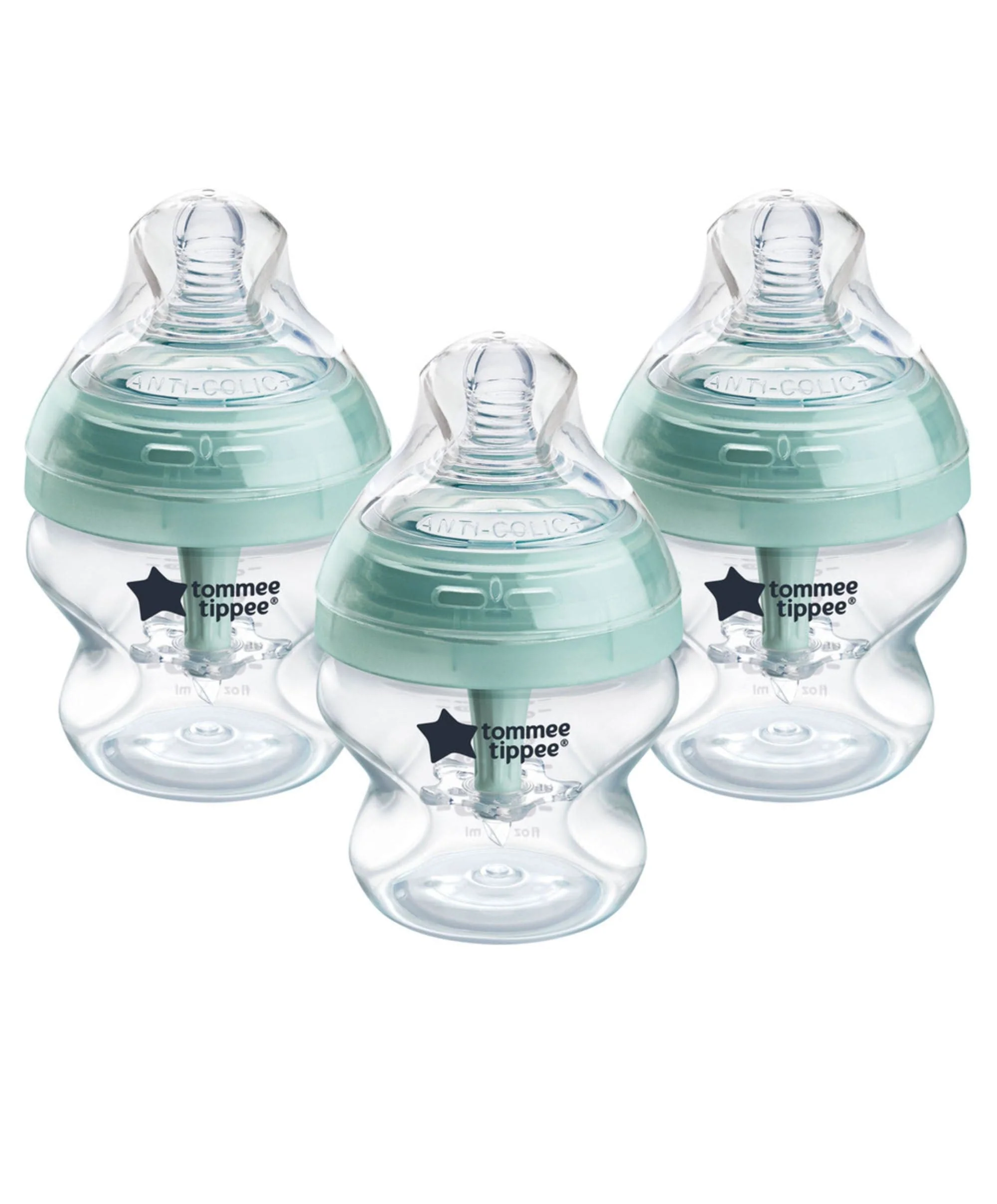 Tommee Tippee Advanced Anti-Colic Baby Bottle with Extra-Slow Flow Teat (Pack of 3) - 150ml