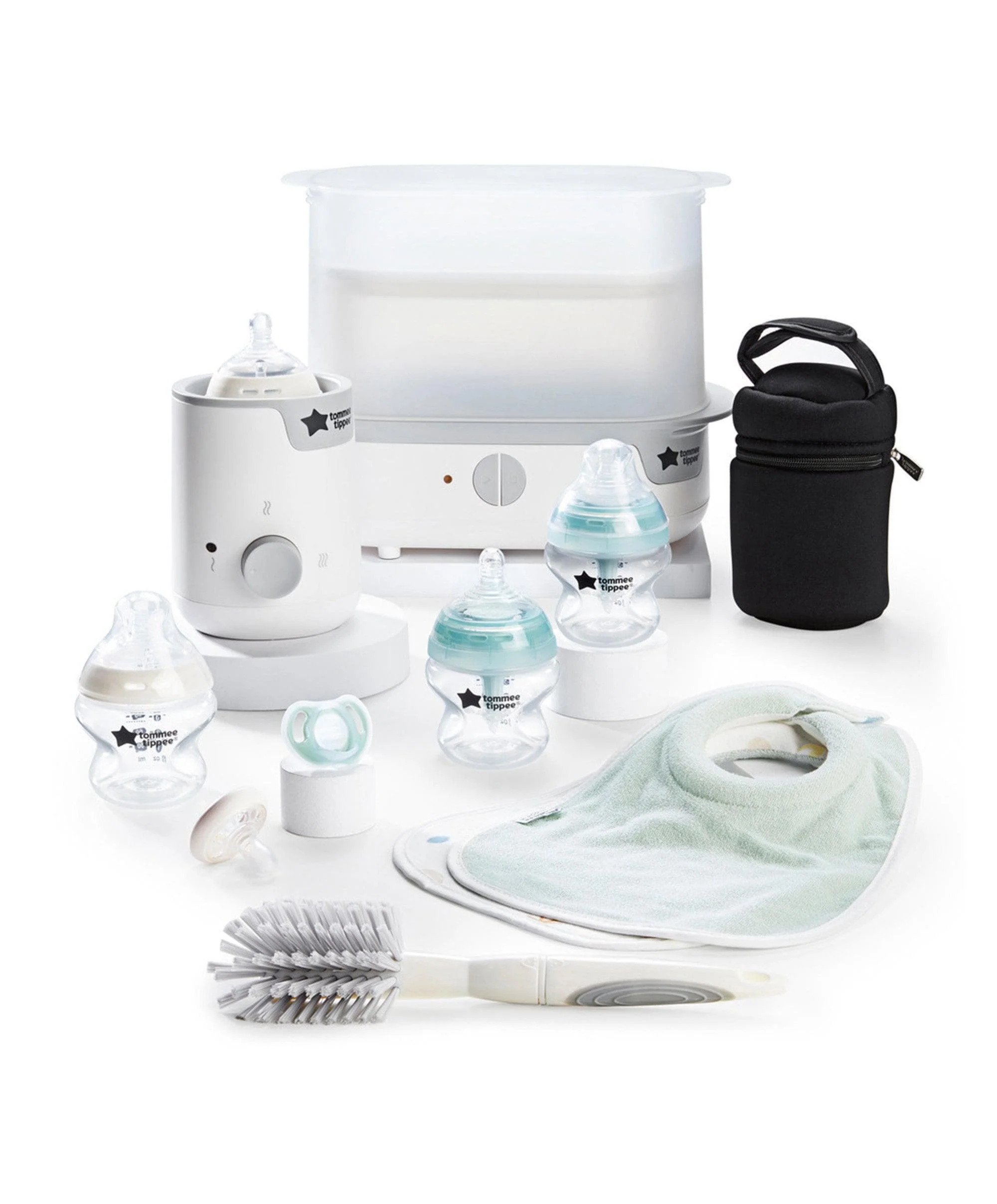Tommee Tippee Complete Feeding Set & GoPrep Formula Feed Maker Bundle - White - Image 2