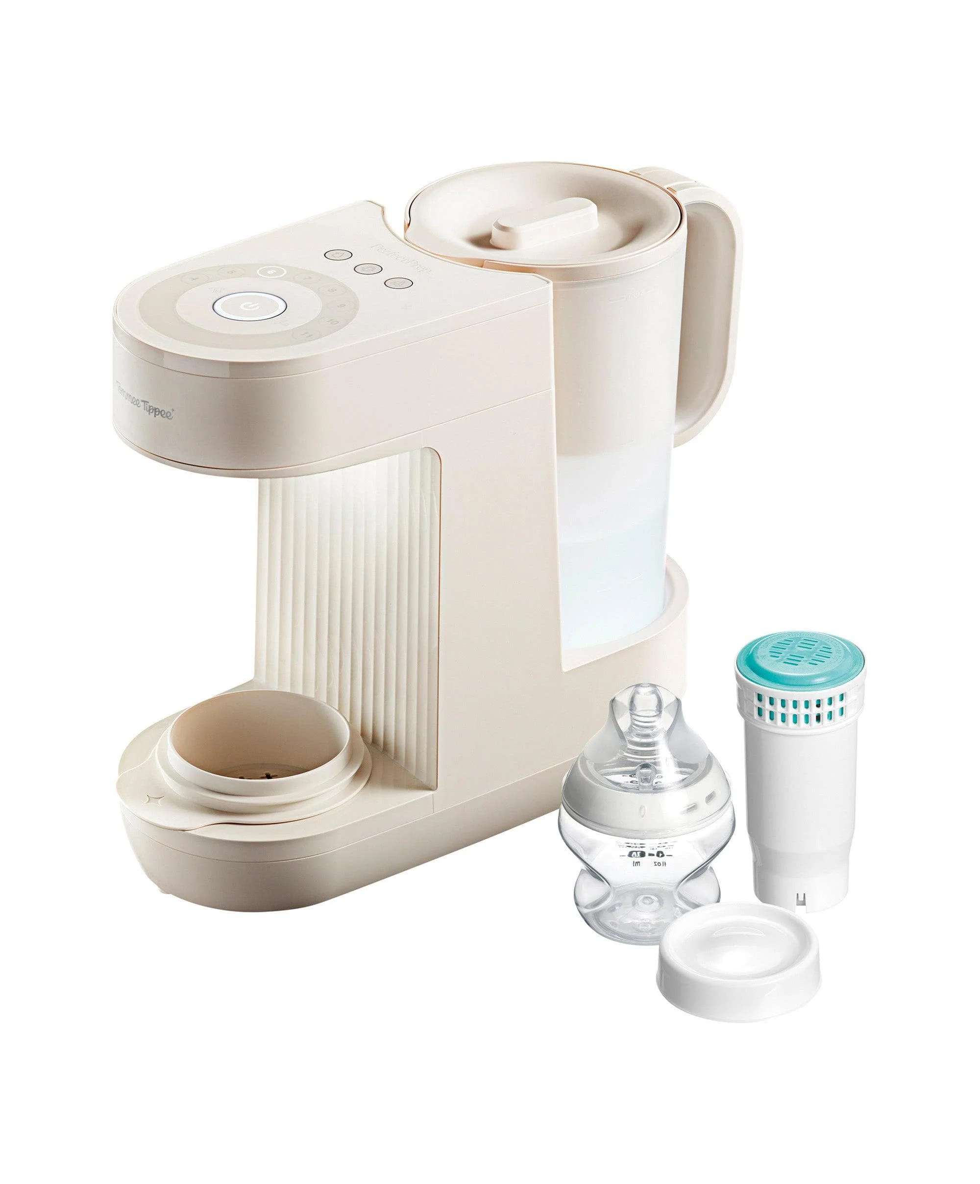 Tommee Tippee Perfect Prep Formula Feed Maker & Complete Feeding Set Bundle - Chalk - Image 2
