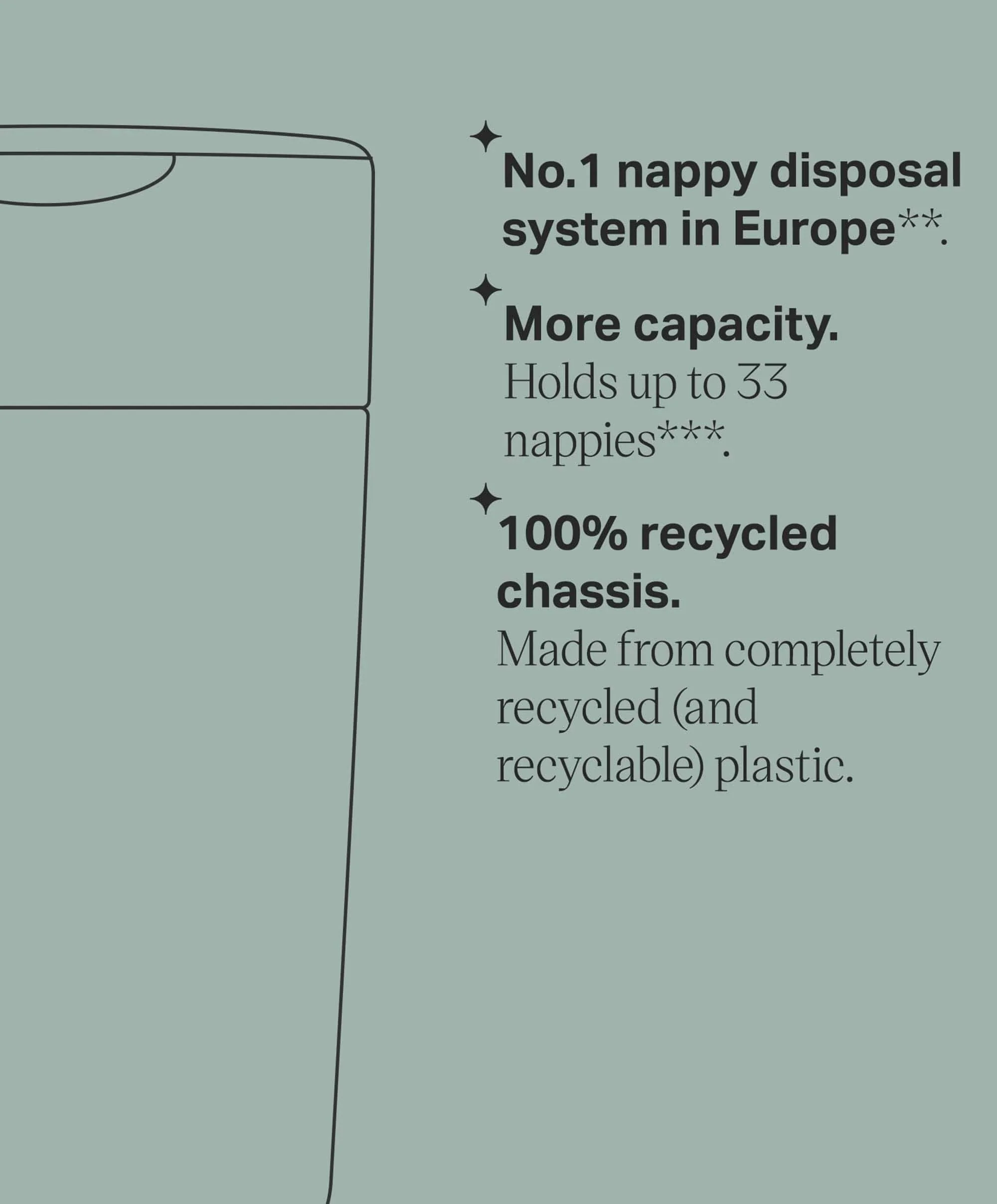 Tommee Tippee Twist & Click Advanced Nappy Bin & 7 Refill Cassettes - Image 10