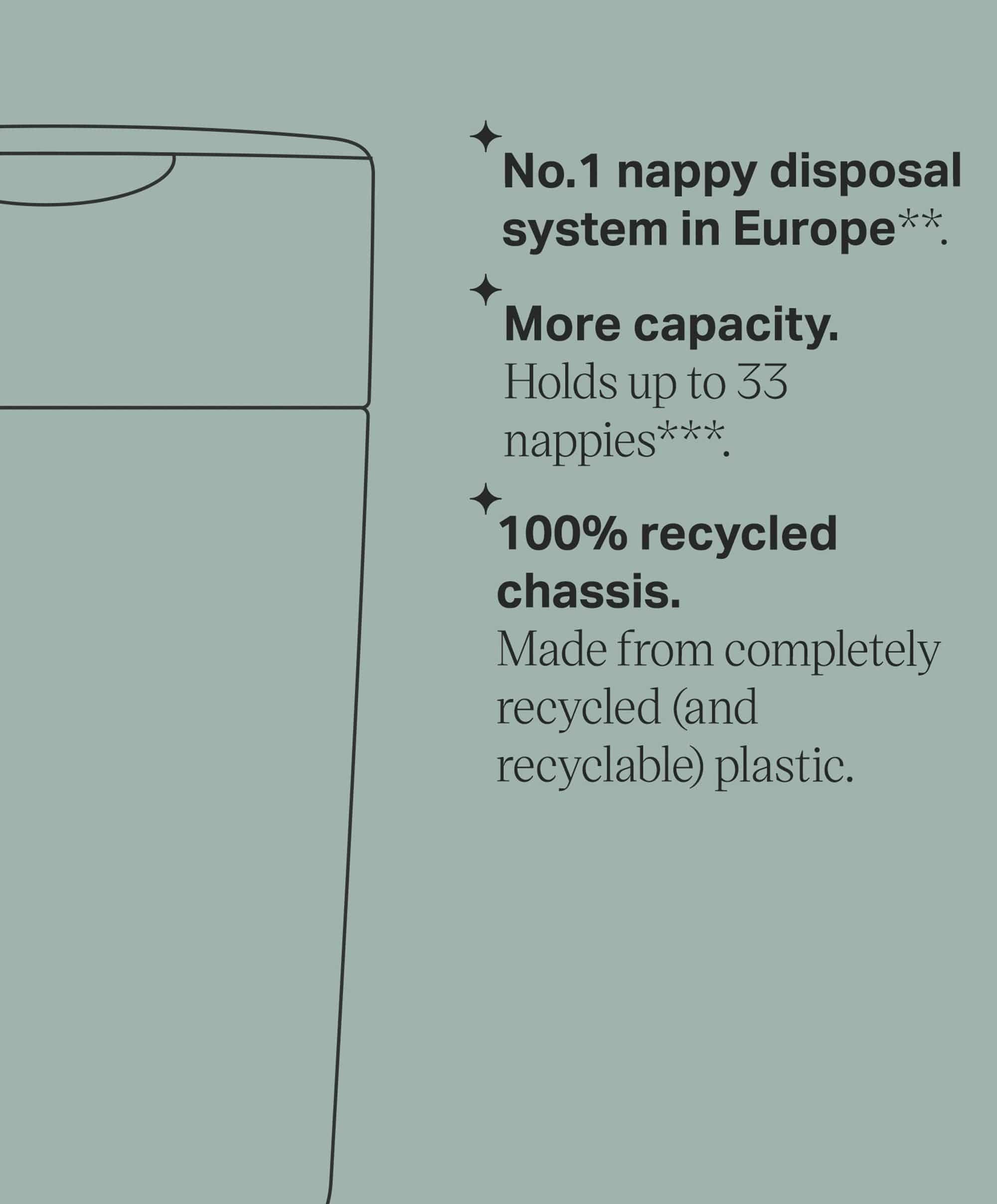 Tommee Tippee Twist & Click Advanced Nappy Bin & 7 Refill Cassettes - Image 4