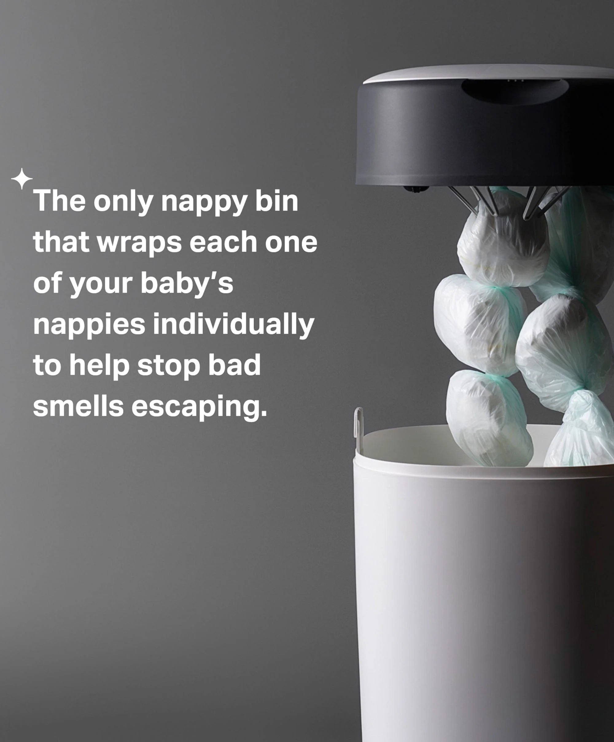 Tommee Tippee Twist & Click Advanced Nappy Bin & 7 Refill Cassettes - Image 9