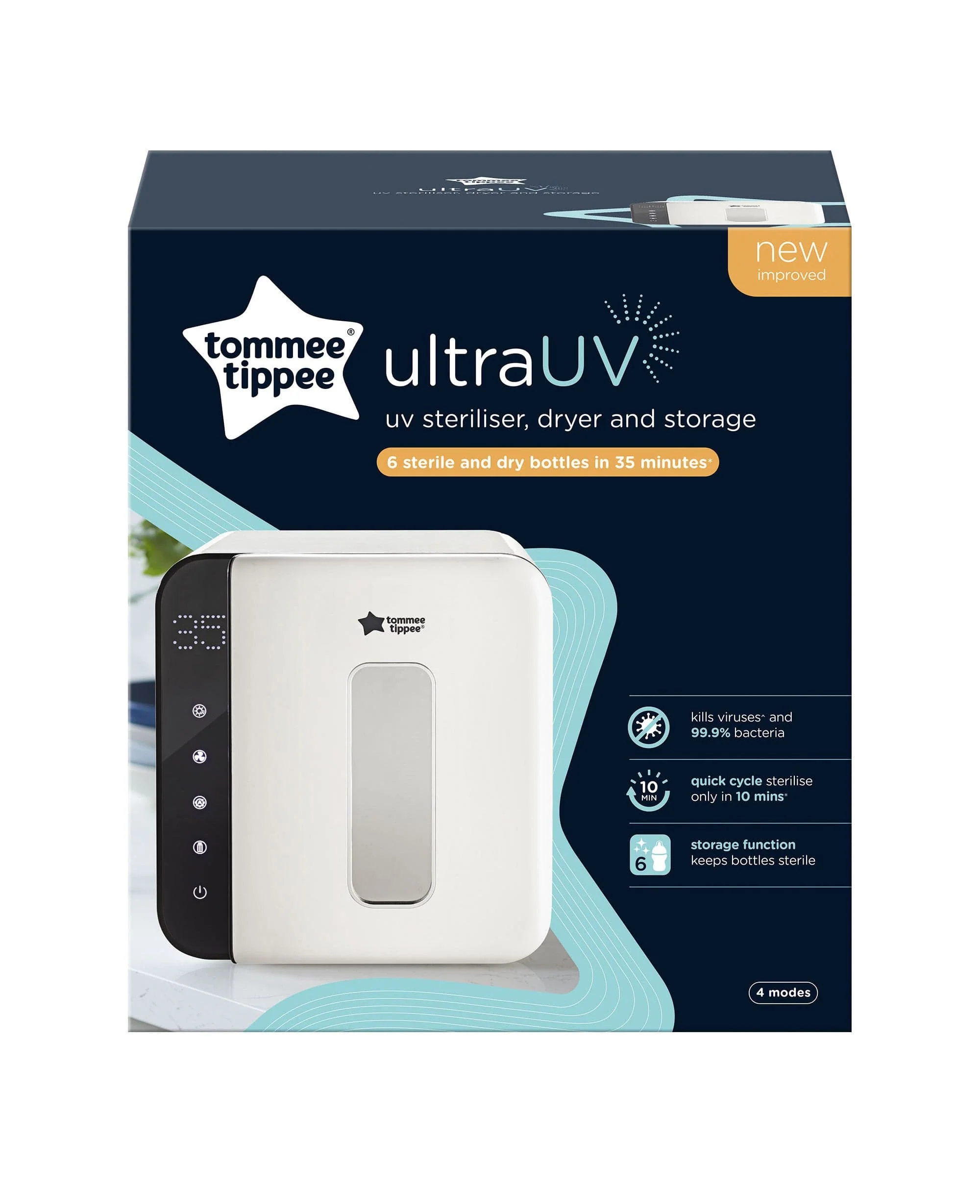 Tommee Tippee Ultra UV 3-in-1 Electric Steriliser & Dryer - White - Image 11