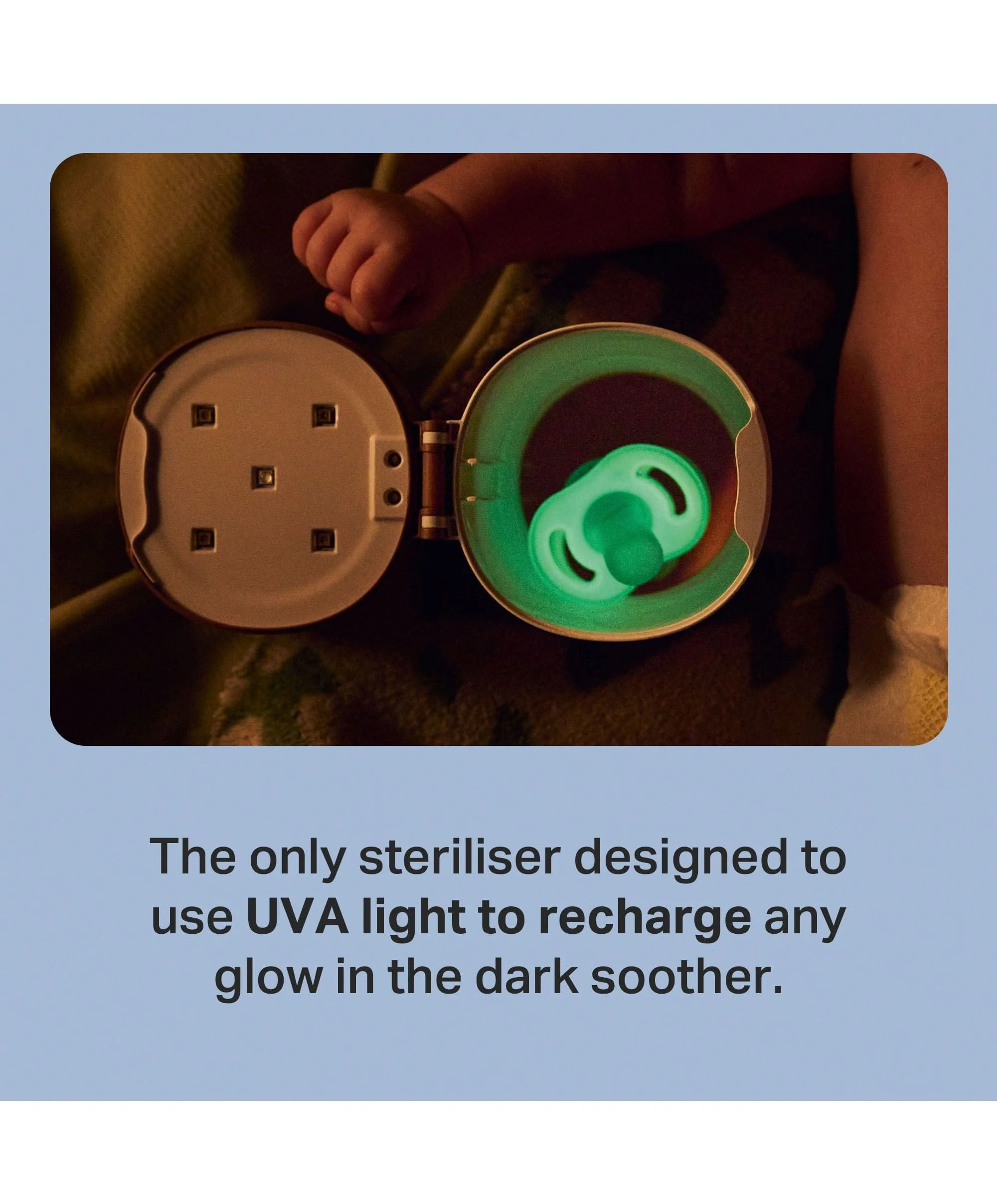 Tommee Tippee NightGlow Pod UV Soother Charger & Steriliser - Image 3