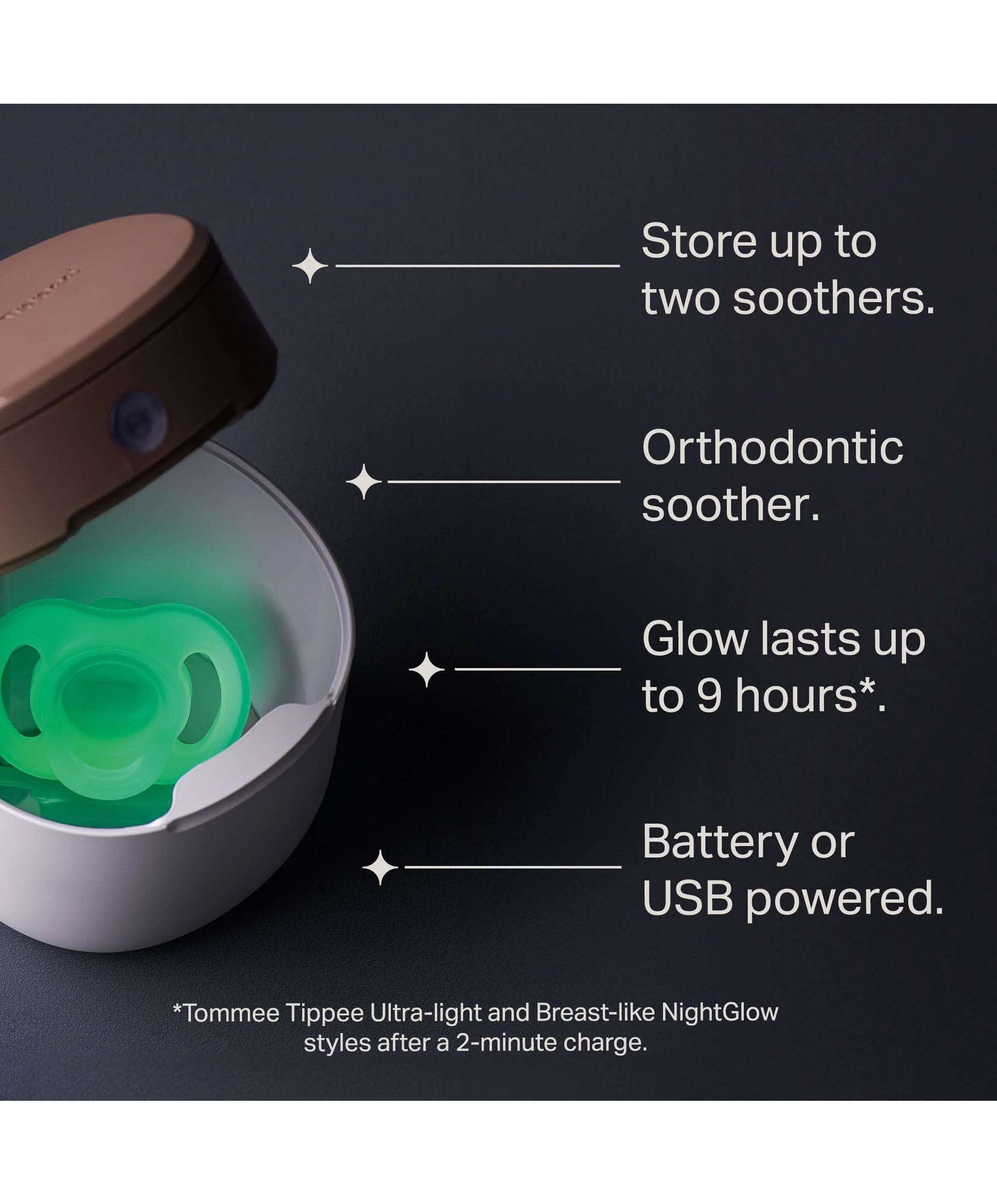 Tommee Tippee NightGlow Pod UV Soother Charger & Steriliser - Image 4