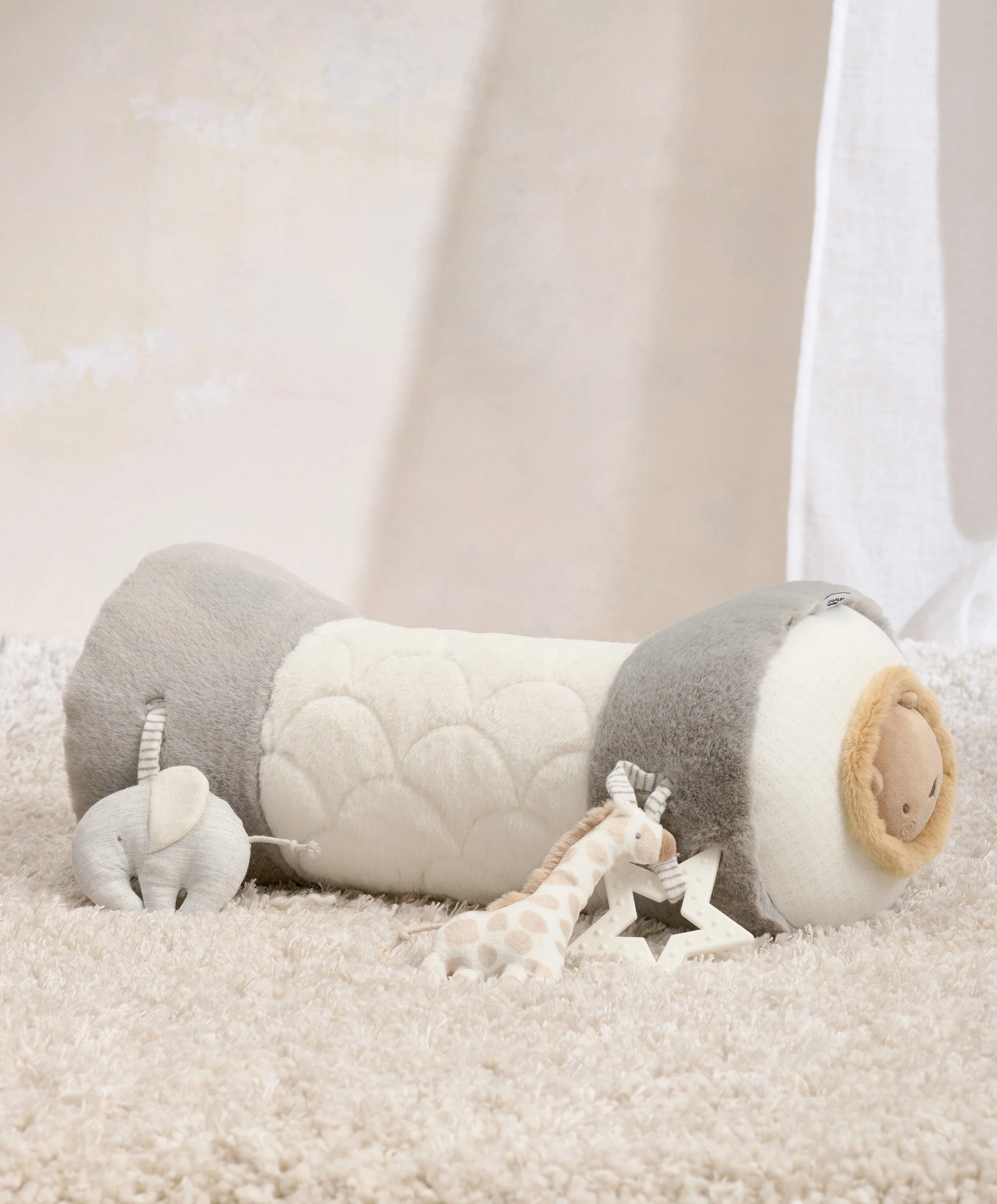 Tummy Time Roll - Welcome to the World Elephant Grey