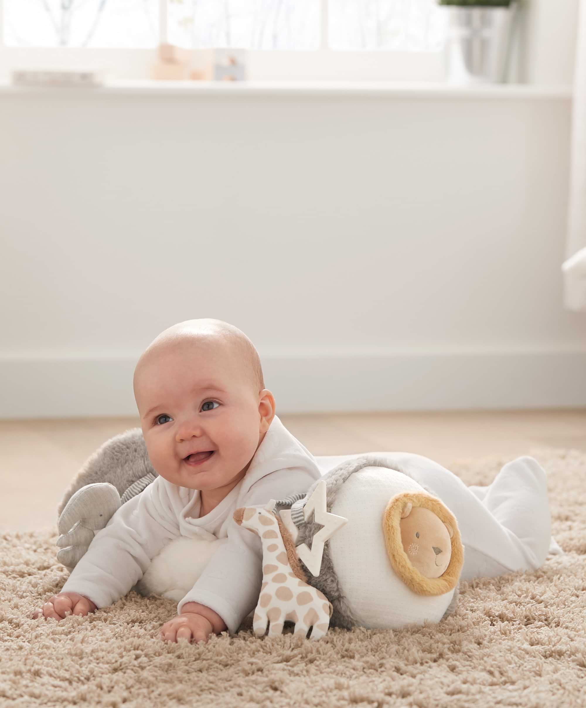 Tummy Time Roll - Welcome to the World Elephant Grey - Image 2