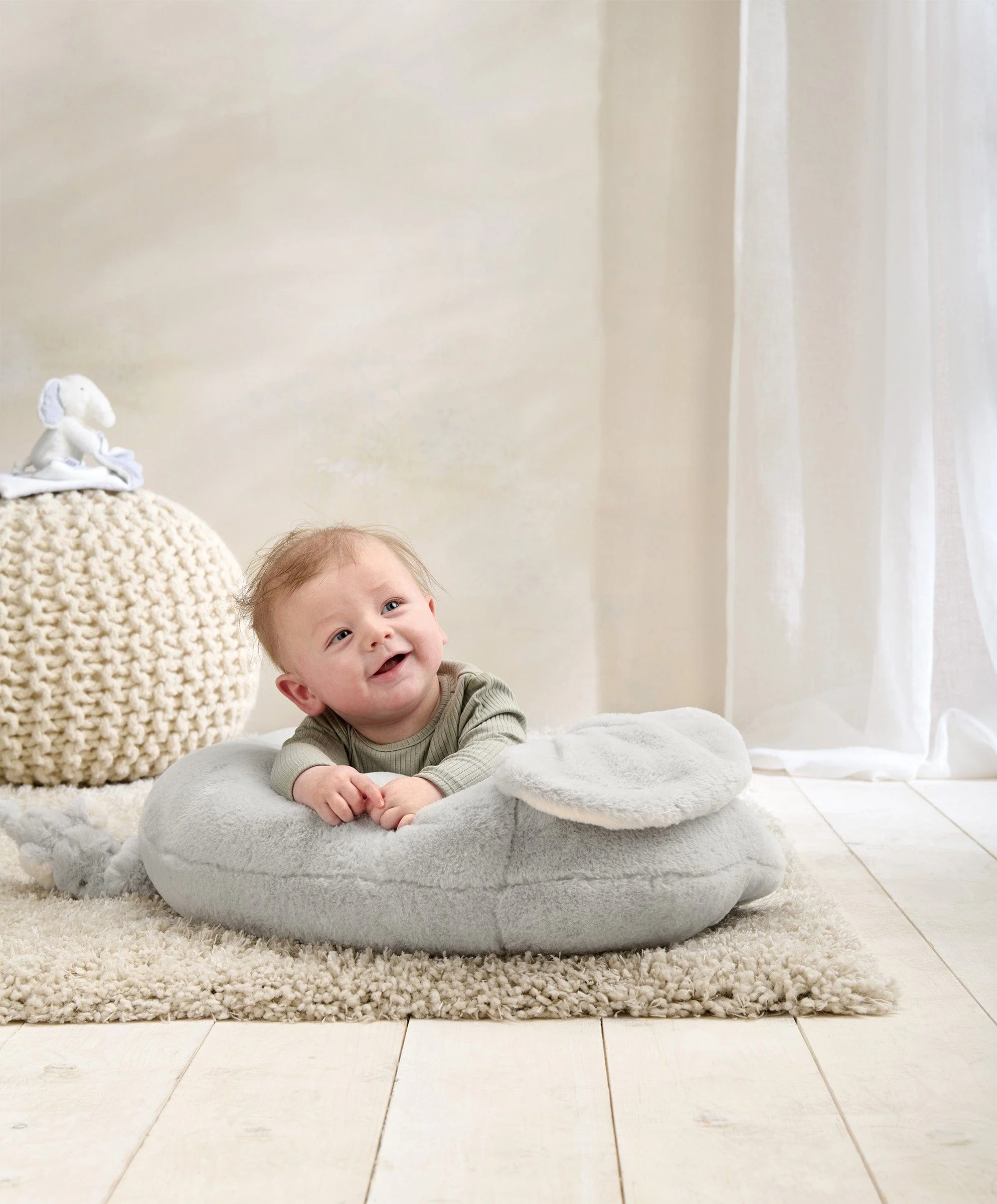 Tummy Time Snugglerug - Welcome to the World Elephant - Image 9