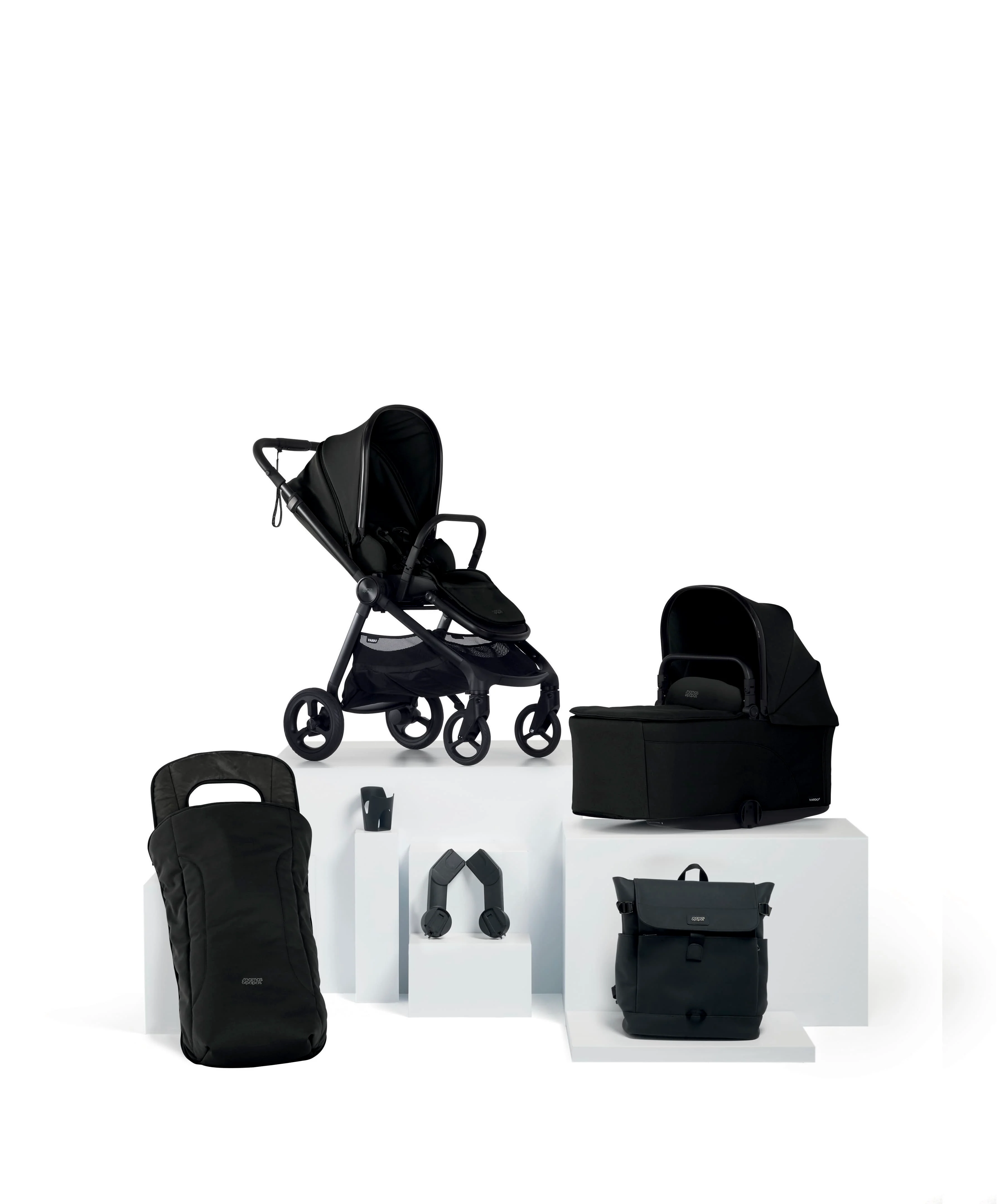 Vardo Essential Pushchair Bundle (6 Pieces) - Noir