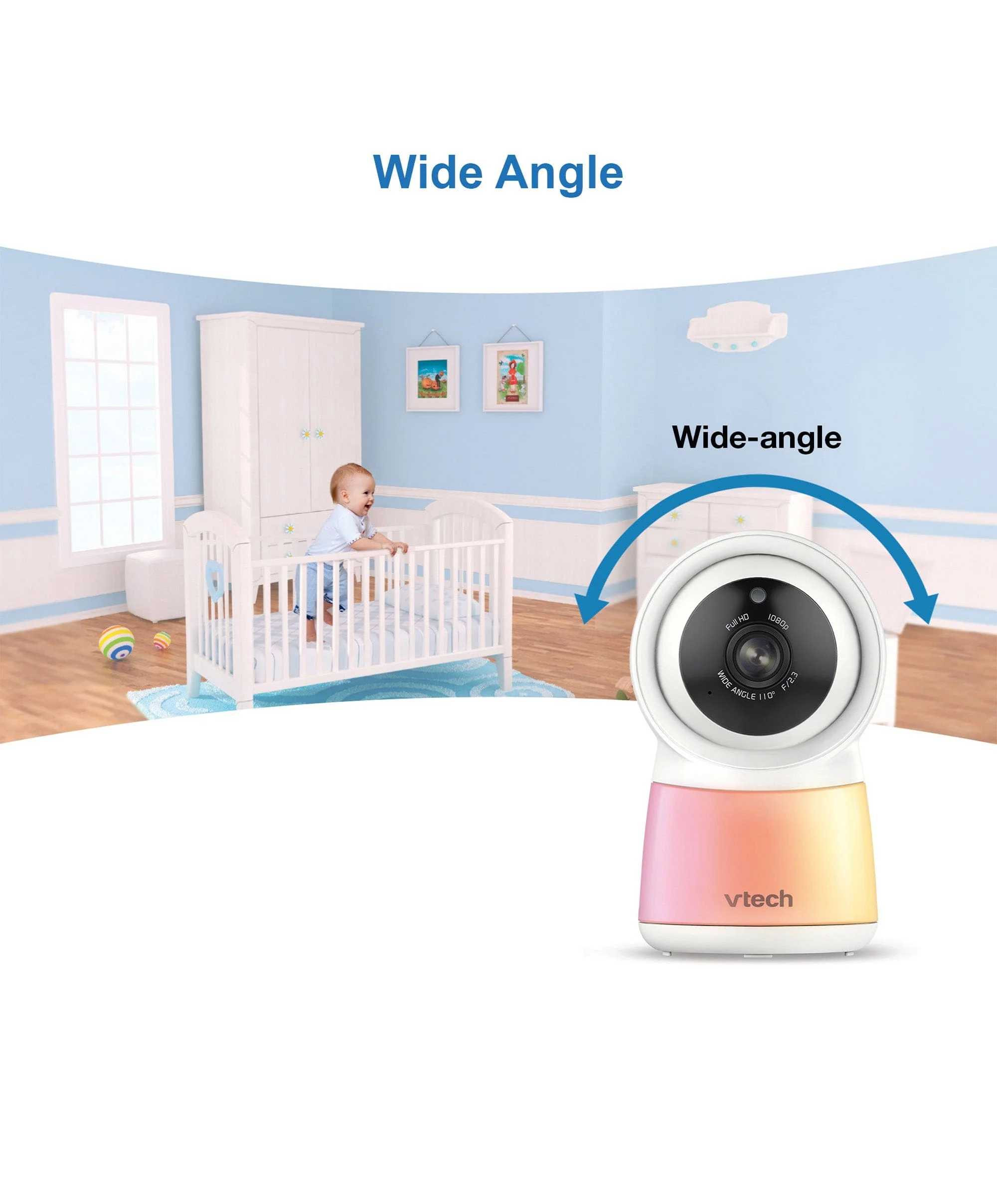 VTech RM5755HD 5 Smart Baby Monitor - White - Image 12