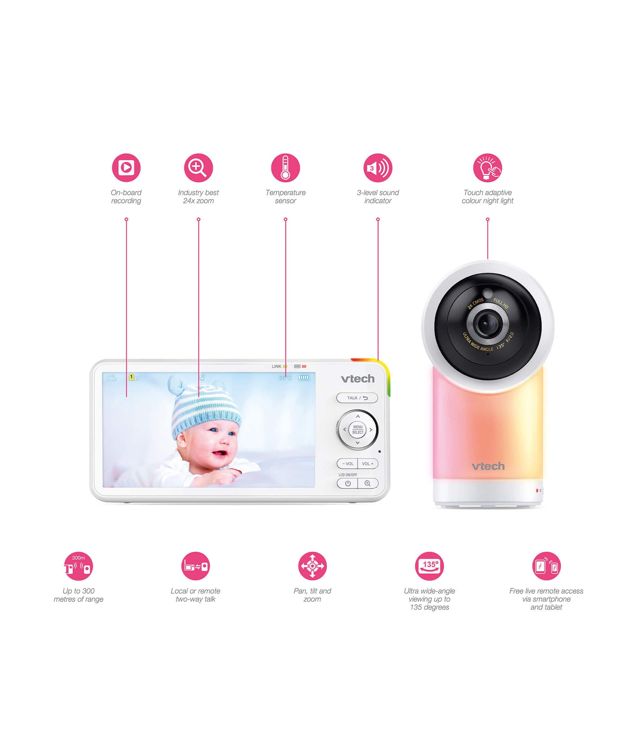 VTech RM5766HD Smart Video Baby Monitor - Image 3