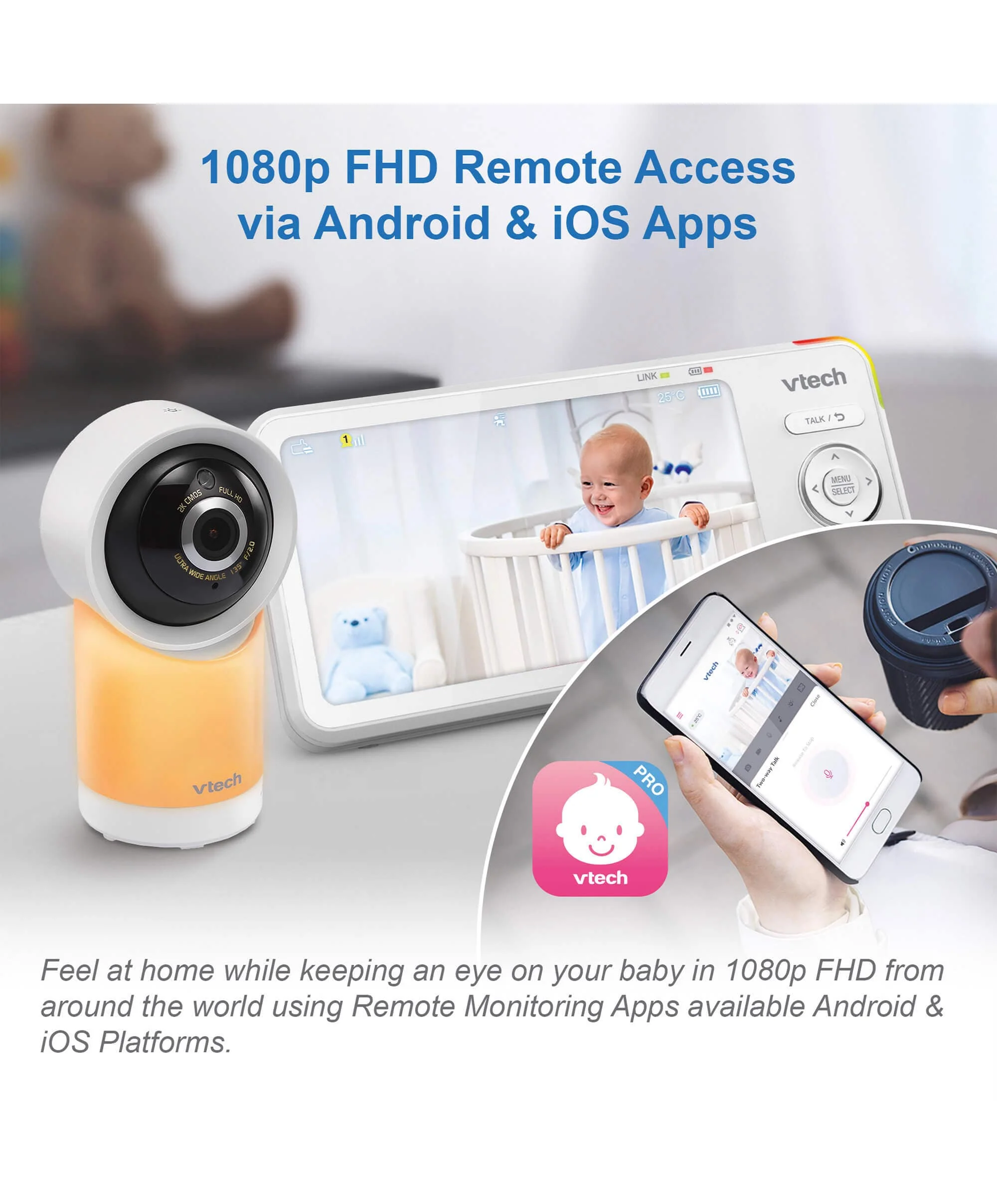 VTech RM5766HD Smart Video Baby Monitor - Image 8