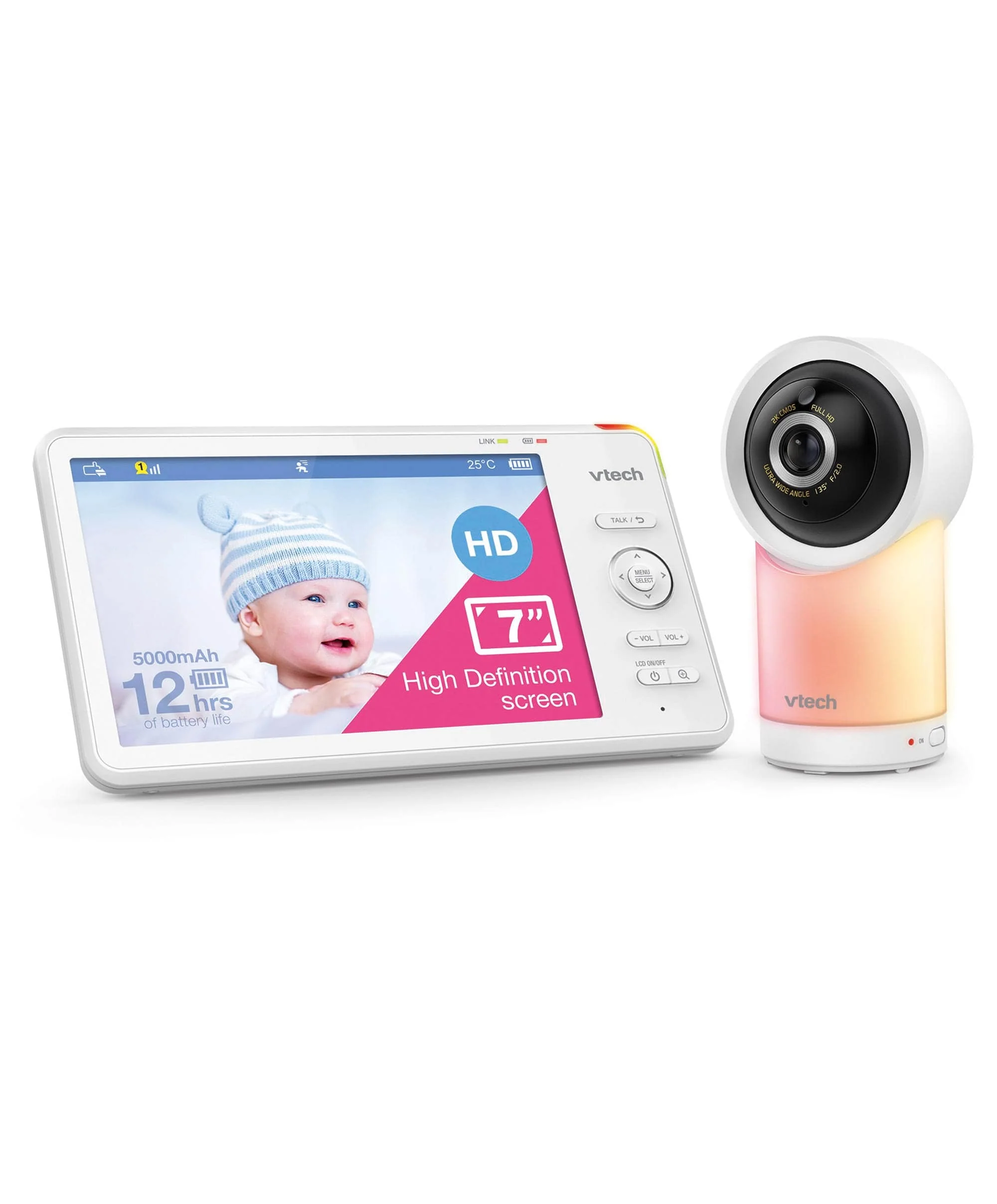 VTech RM7766HD 7inch Smart Pan & Tilt Baby Monitor in White - Image 12