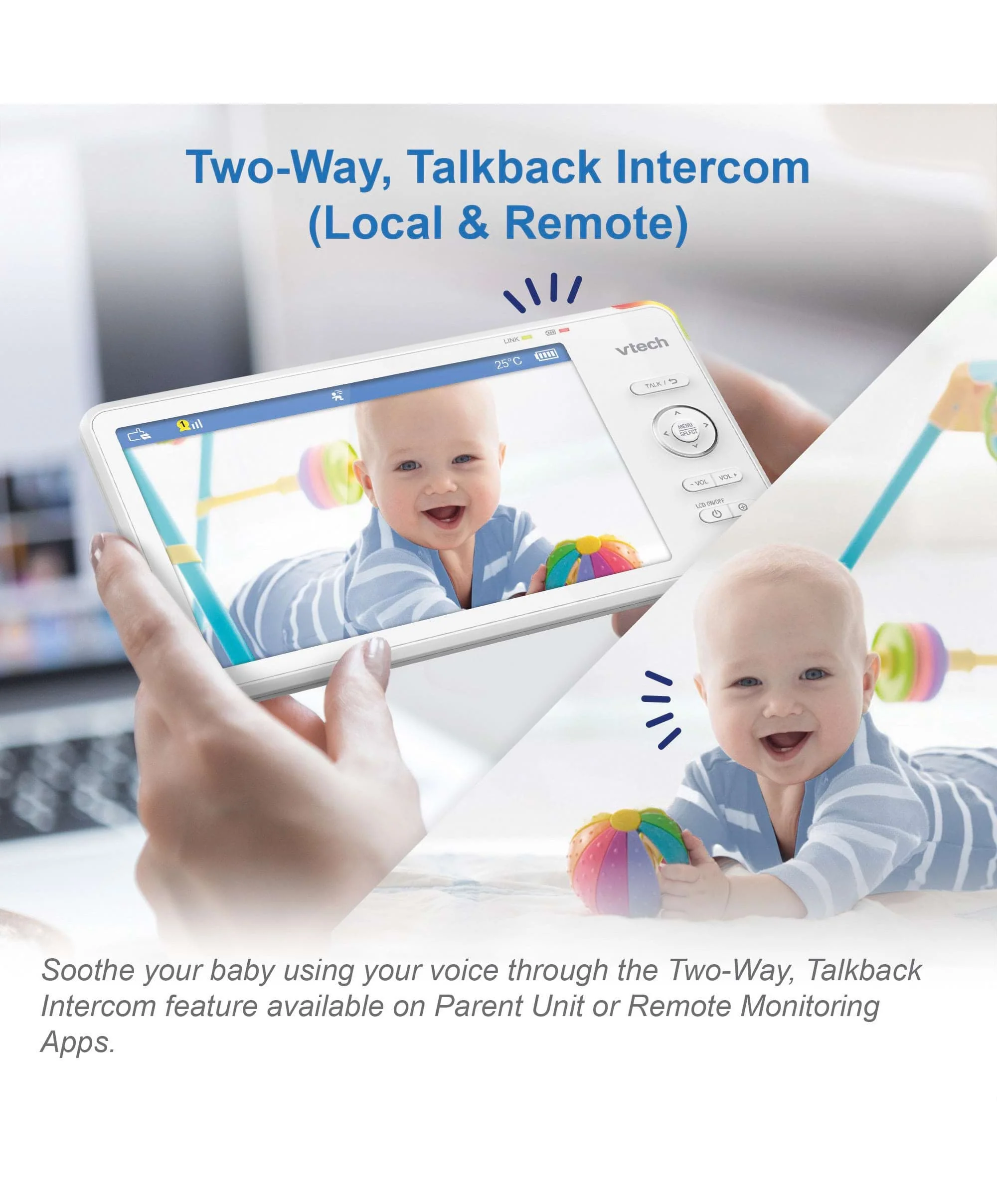 VTech RM7766HD 7inch Smart Pan & Tilt Baby Monitor in White - Image 22