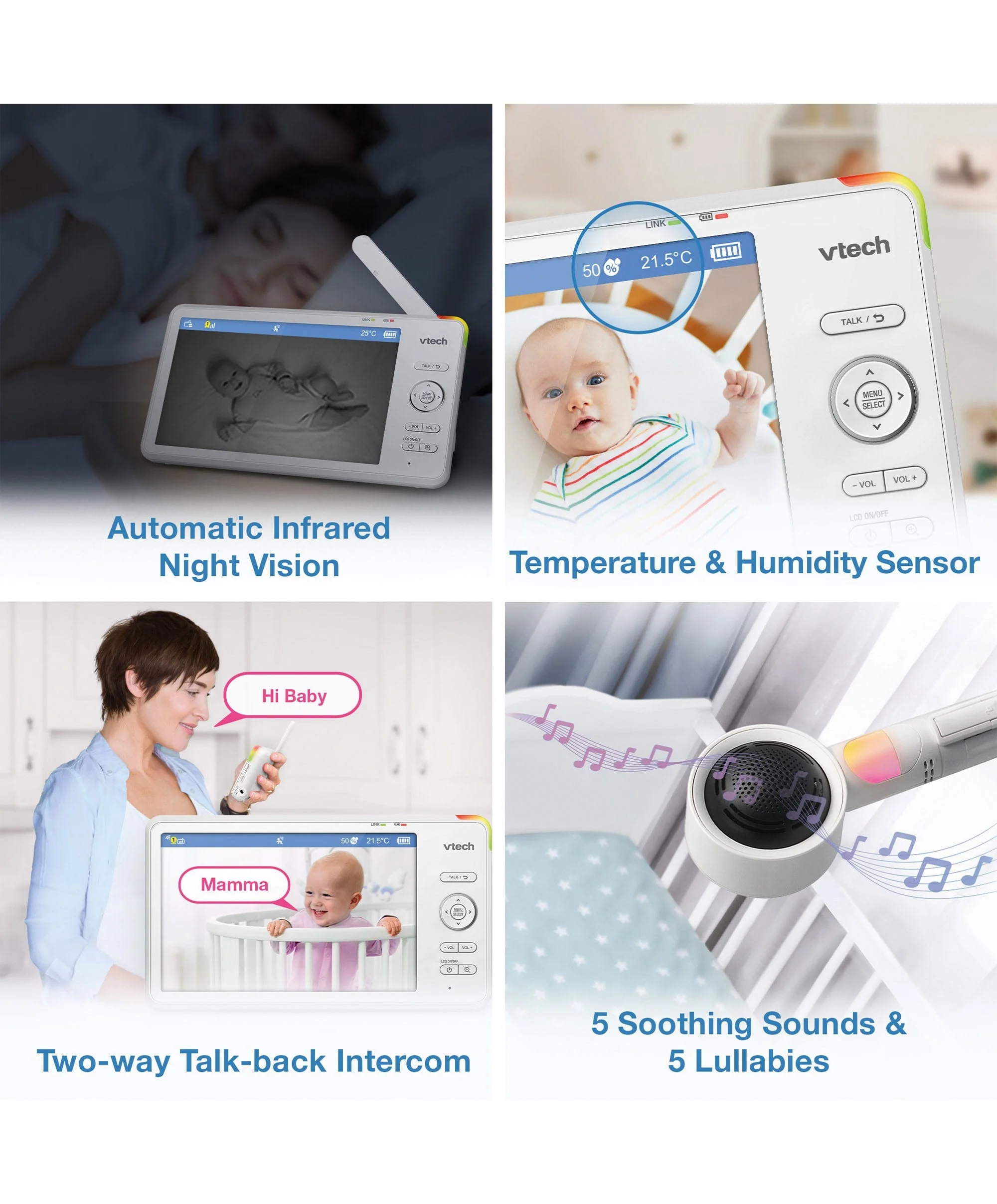 VTech RM7787HD 7inch Over-The-Cot Smart Monitor - Image 7