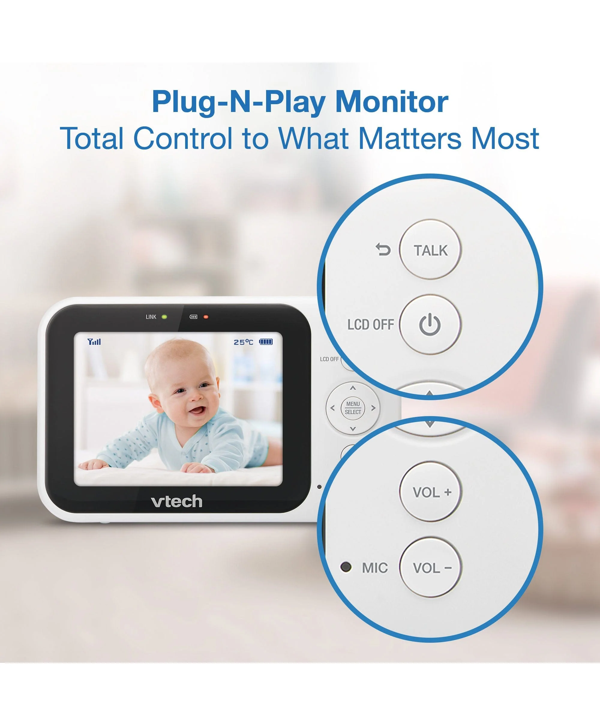 VTech VM4263 3.5 Inch Video Monitor - Image 8