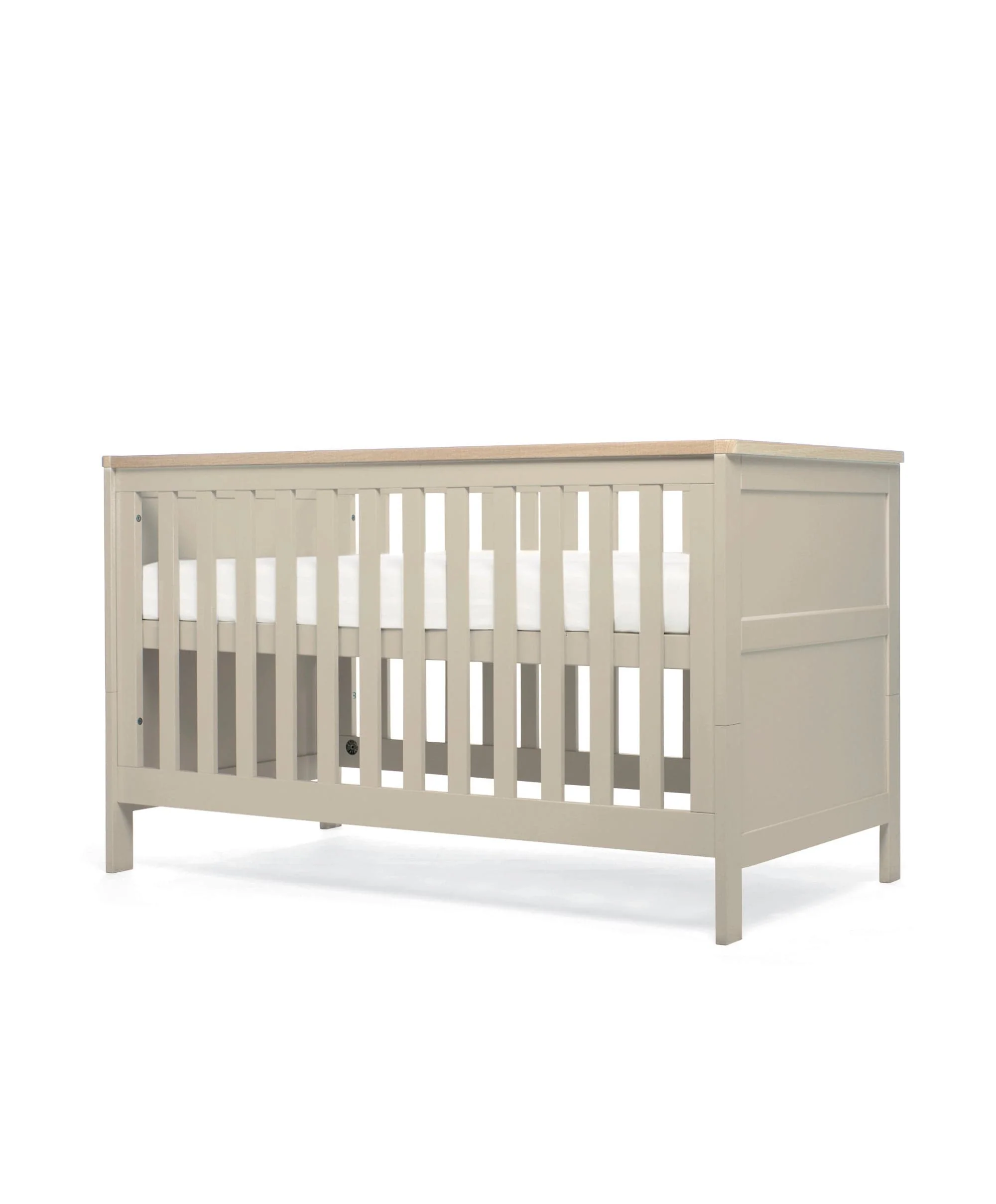 Wedmore 3 Piece Cotbed Range With Premium Dual Core Mattress - Cashmere/Oak - Image 2