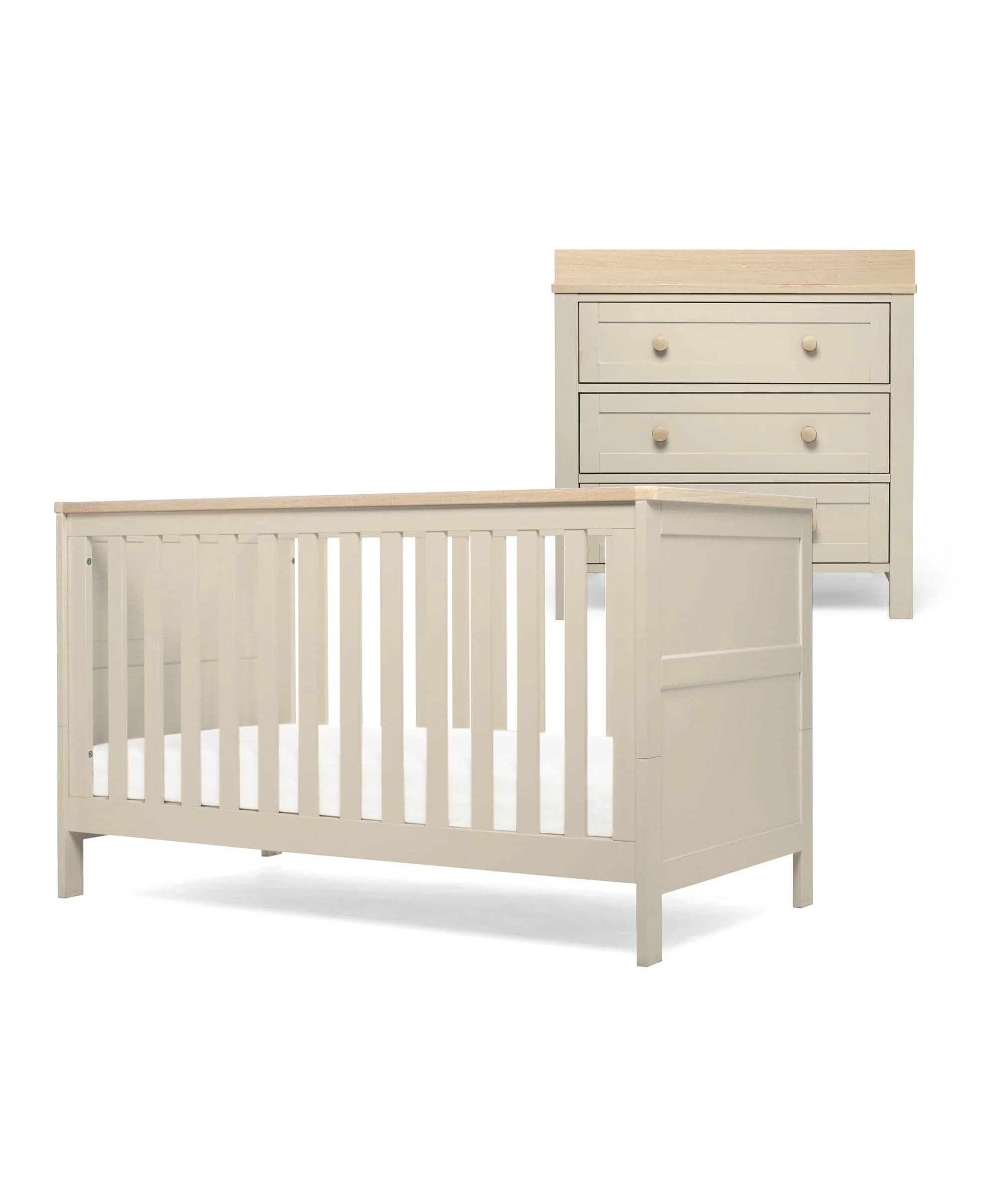 Wedmore 2 Piece Cotbed Set With Dresser Changer - Cashmere/Oak - Image 5