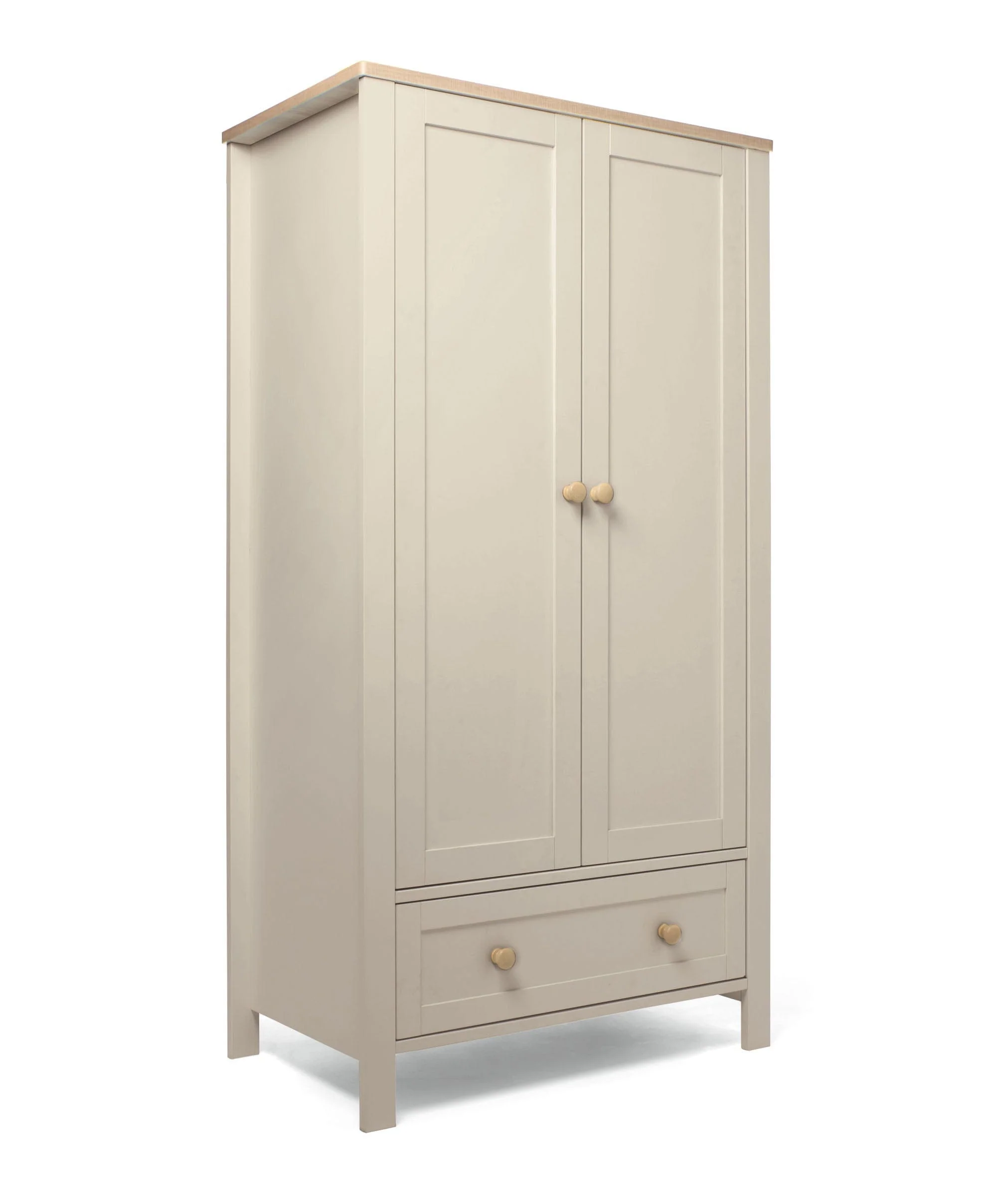 Wedmore 3 Piece Small Cotbed Range With Dresser Changer & Wardrobe - Cashmere/Oak - Image 9