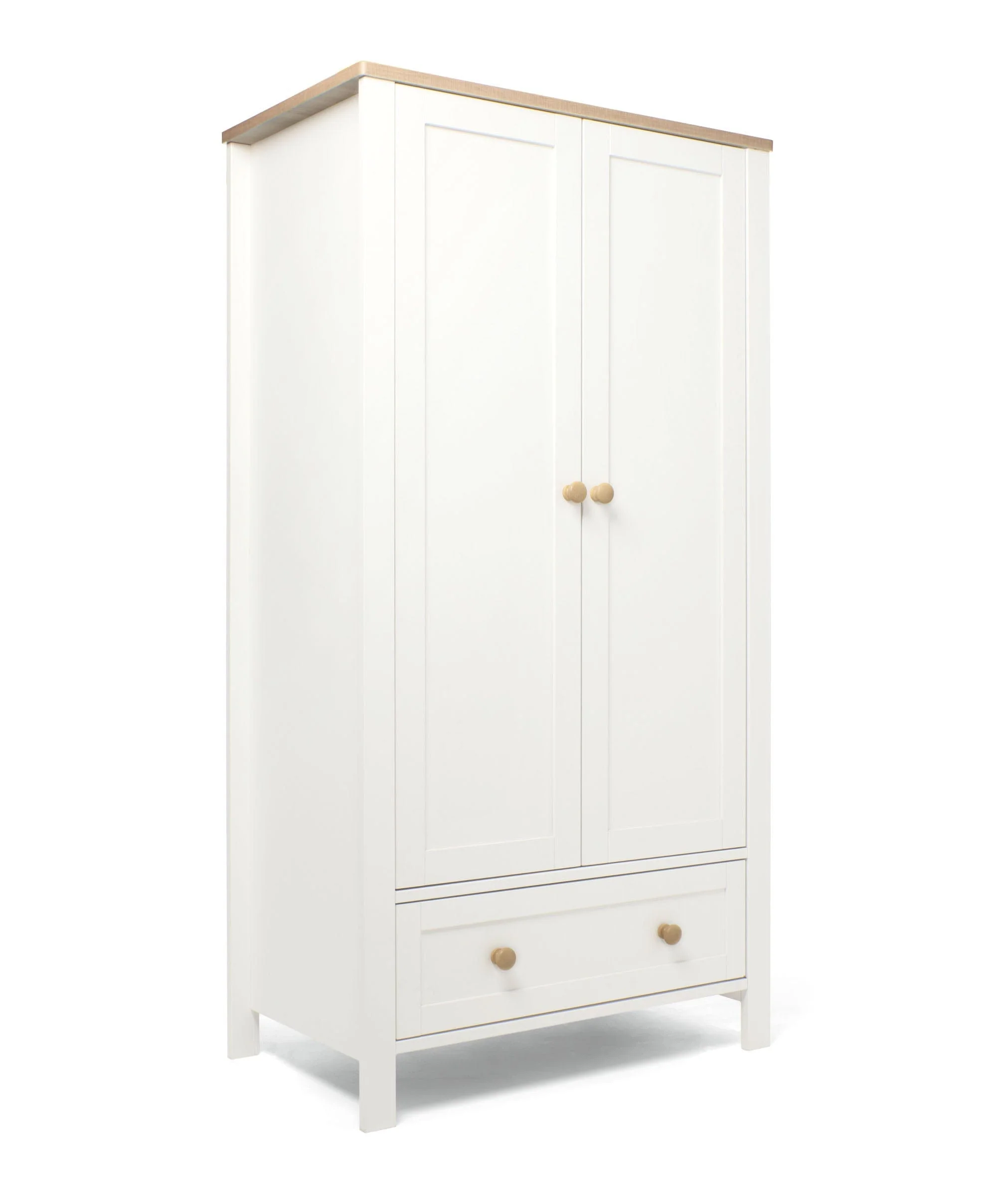 Wedmore 3 Piece Small Cotbed Range with Dresser Changer & Wardrobe - White/Oak - Image 9