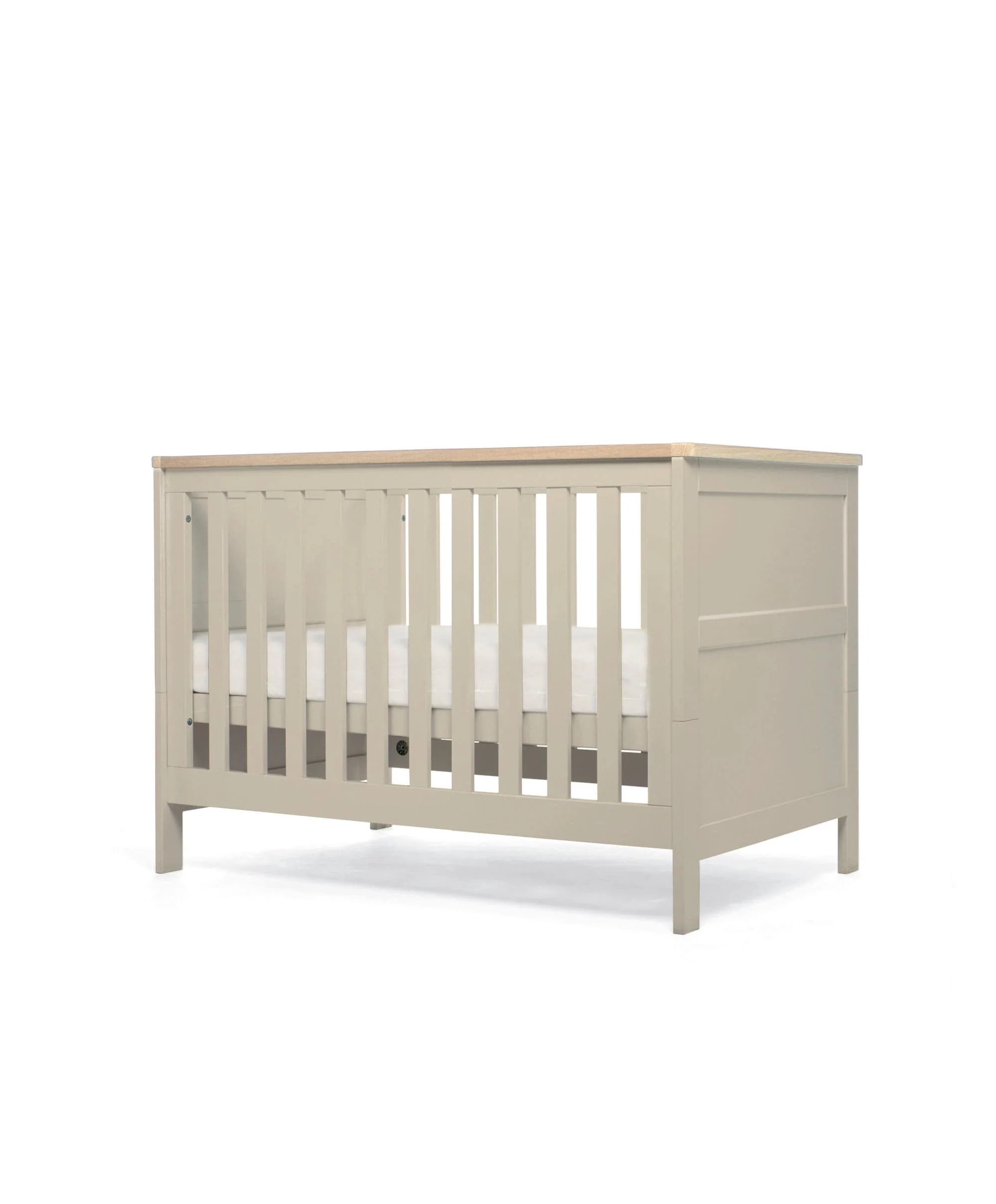 Wedmore 3 Piece Small Cotbed Range With Premium Dual Core Mattress  - Cashmere/Oak - Image 3