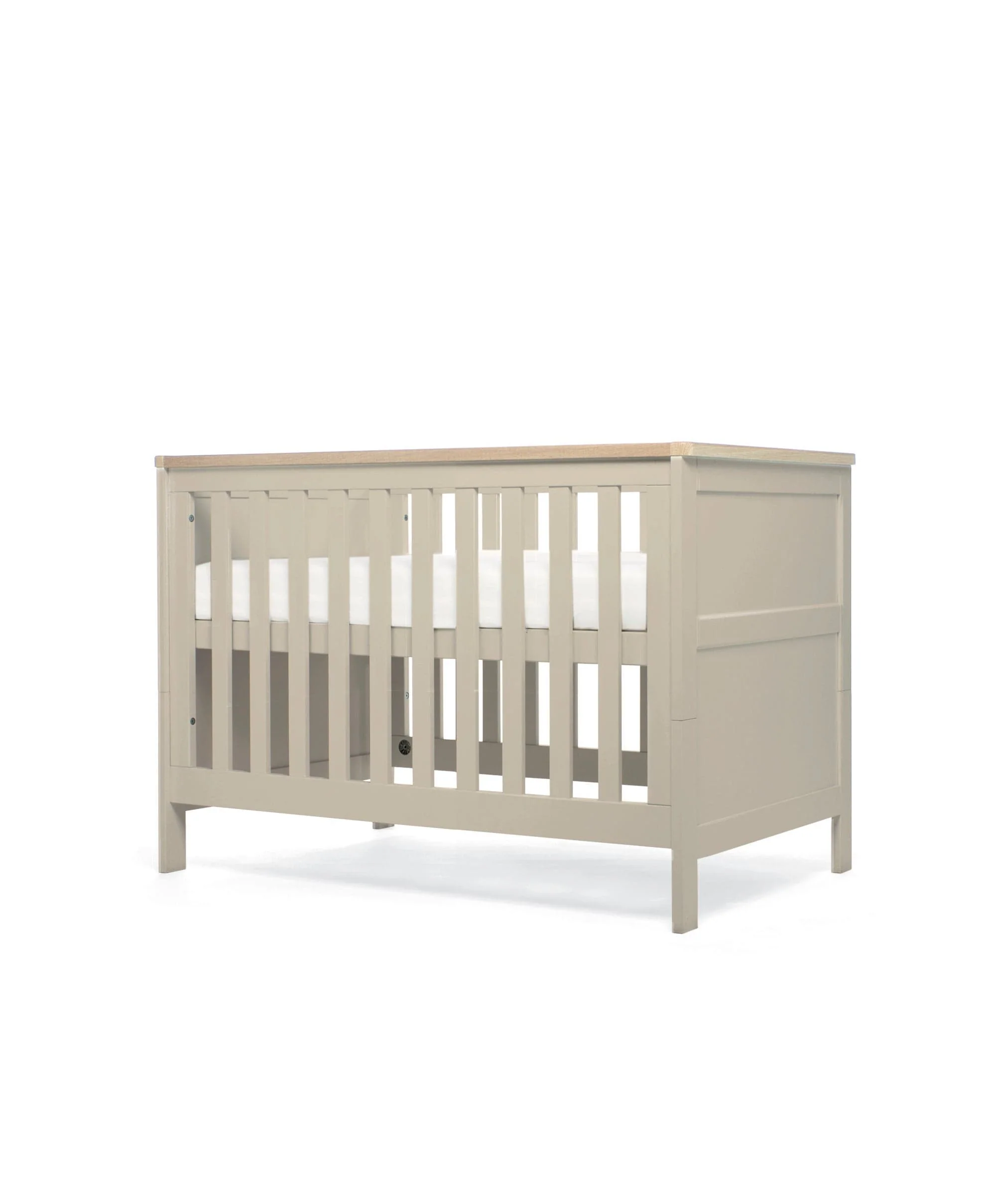Wedmore 3 Piece Small Cotbed Range With Premium Dual Core Mattress  - Cashmere/Oak - Image 4