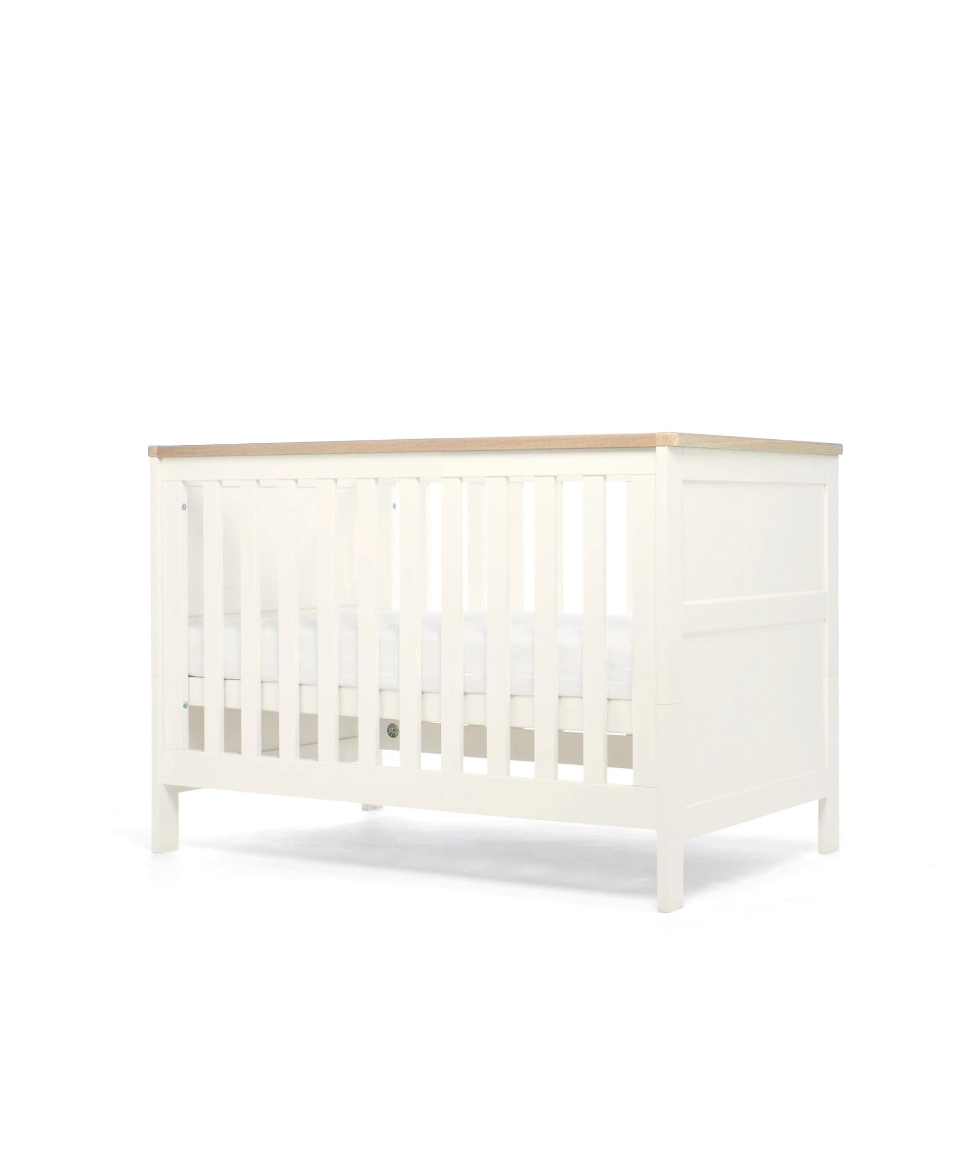 Wedmore 3 Piece Small Cotbed Range with Premium Dual Core Mattress - White/Oak - Image 3
