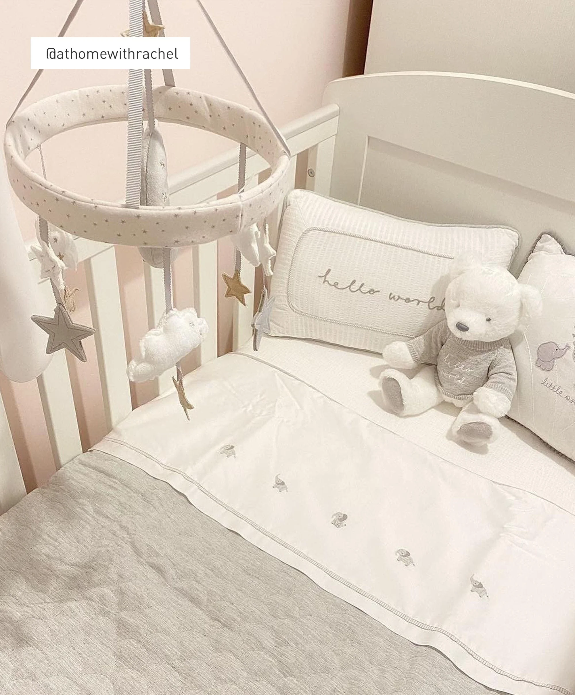 Grey Quilt (2.5 Tog) - Welcome to the World Elephant - Image 9