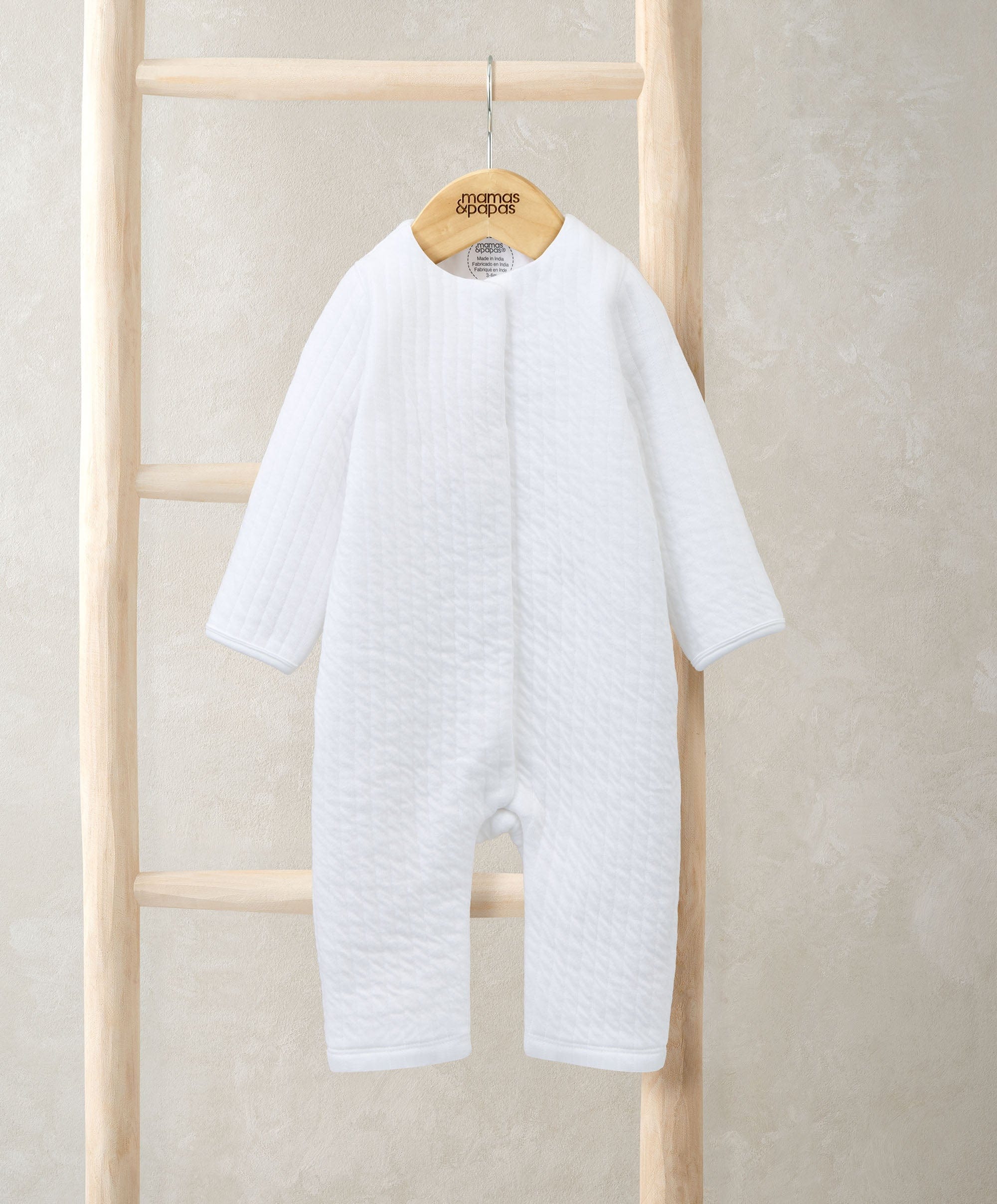 Quilted Romper - White