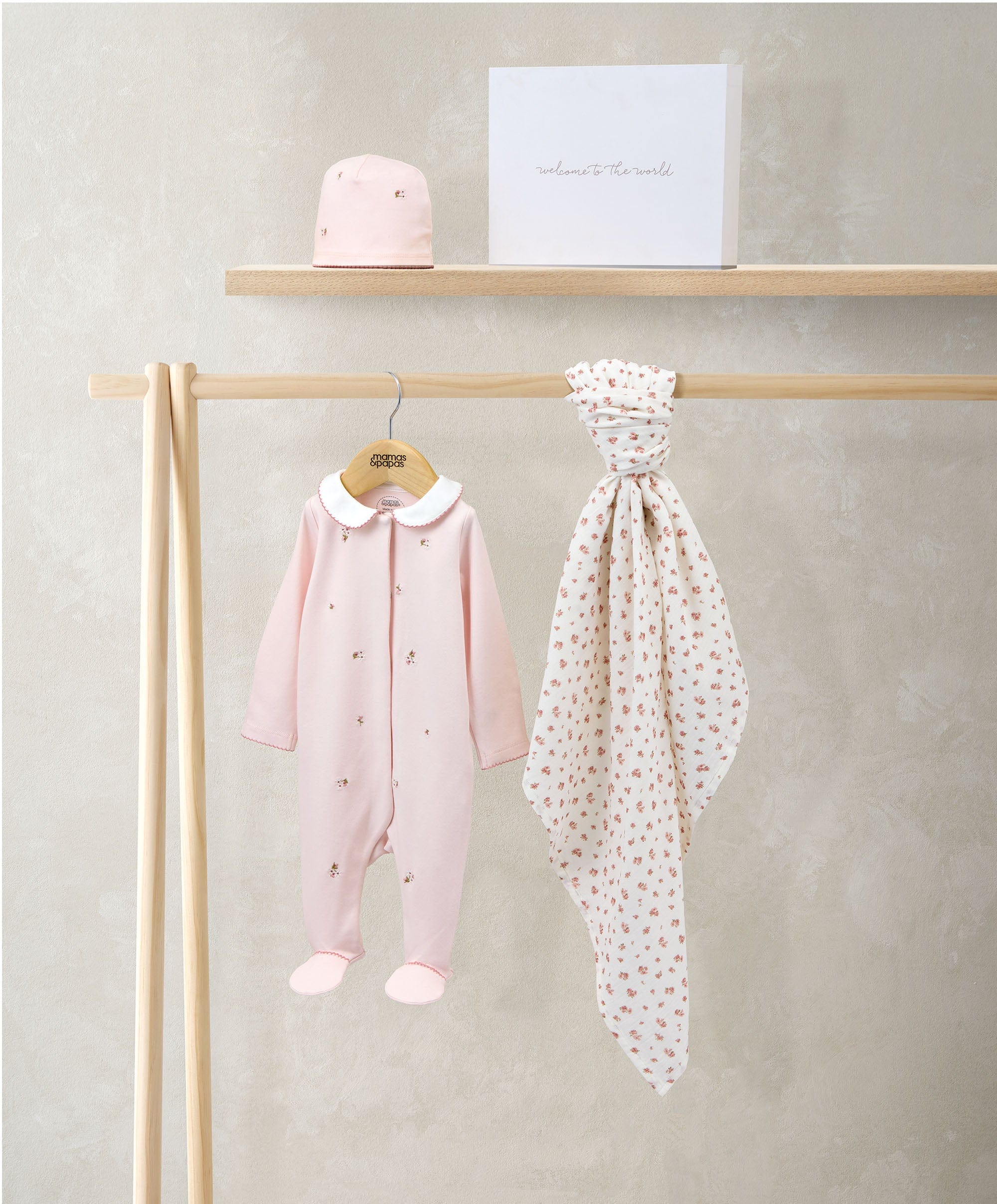 Embroidered All In One, Hat & Blanket Gift Set