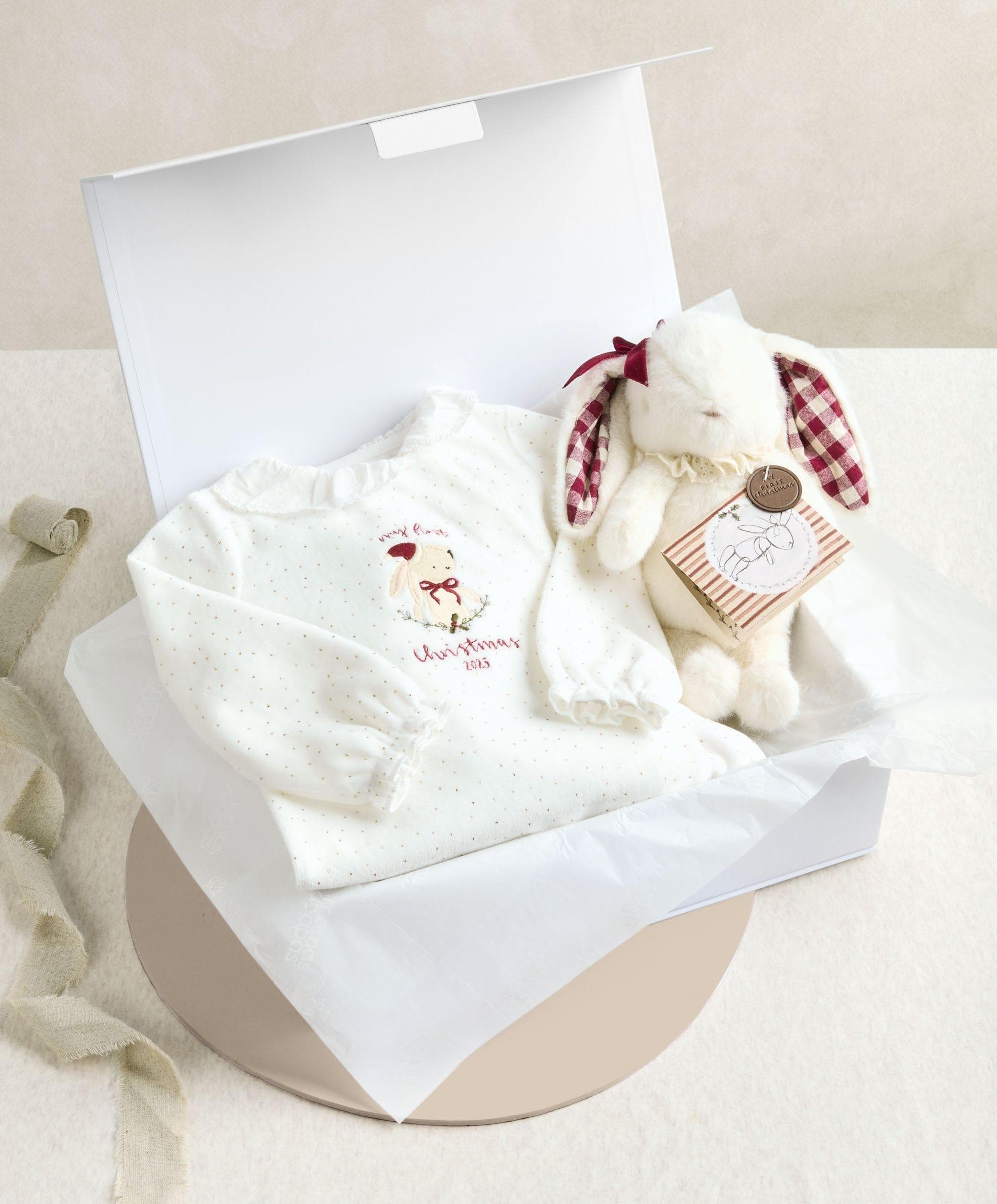 My 1st Christmas Gift Box, Romper & Bunny Bundle